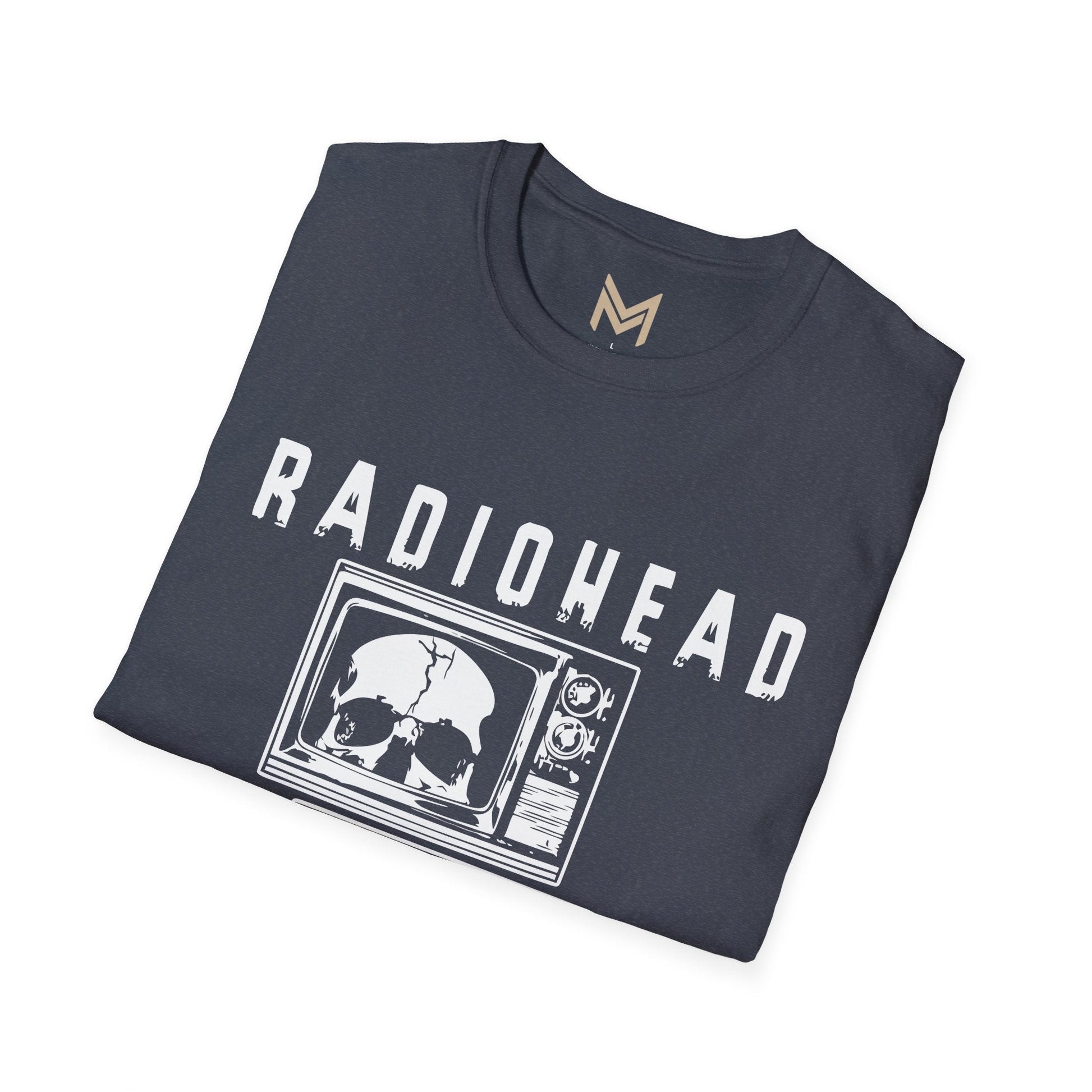 Radiohead Vintage Skull Graphic Tee | Unisex Softstyle T-Shirt, Band Merchandise, Music Lover Gift, Casual Wear, Festival Attire - Maklenn