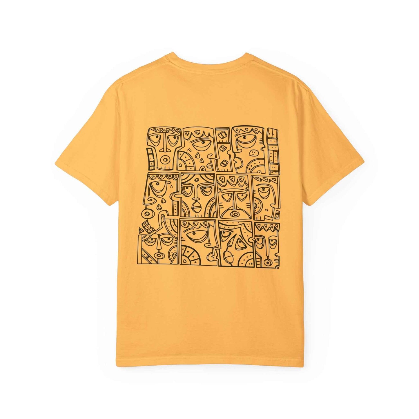 Artistic Garment-Dyed T-Shirt, Unisex Graphic Tee, Unique Casual Wear, Statement Top, Gift for Art Lovers, Everyday Comfort Tee