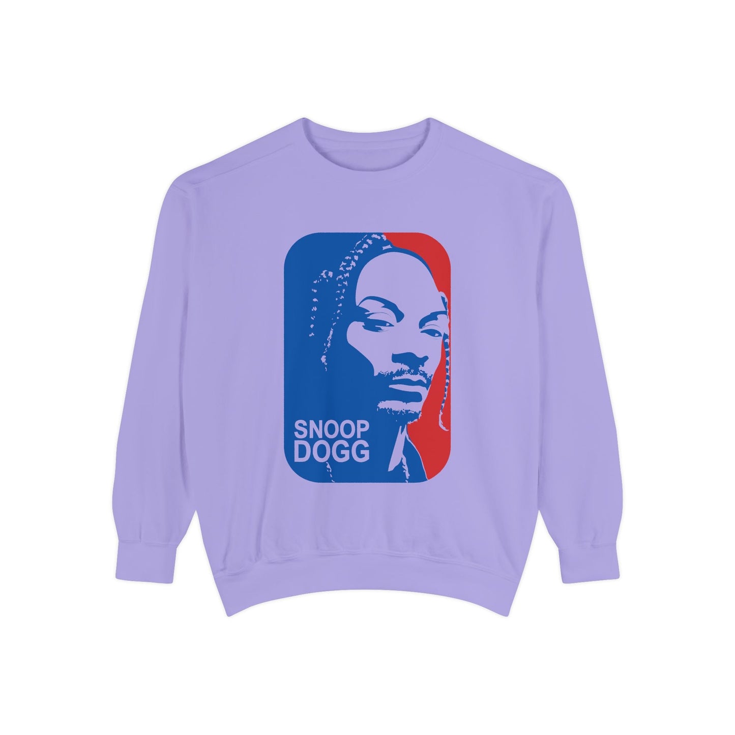 Snoop Dogg Inspired Unisex Garment-Dyed Sweatshirt - Hip Hop Style, Retro Fashion, Streetwear, Gift for Music Lovers, Cozy Apparel Printify
