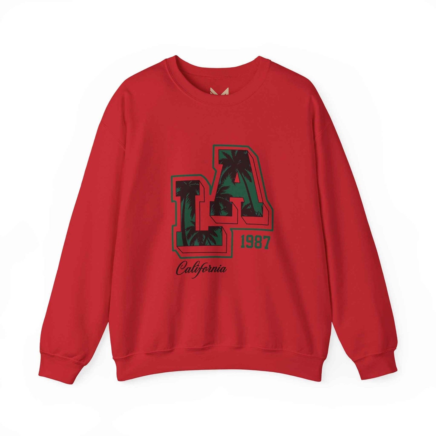 LA California 1987 Crewneck Sweatshirt, Cozy Unisex Sweatshirt, Casual Outing Apparel, Perfect Gift for Birthdays, Relaxed Fit Tees