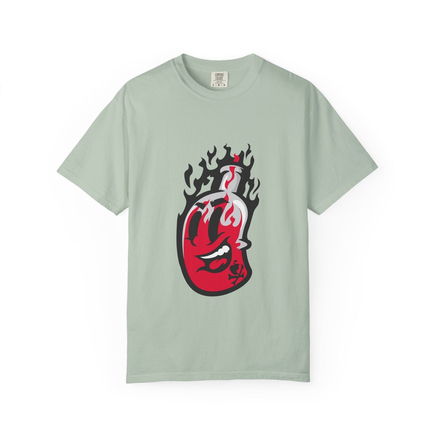 Flame Graphic T-shirt for Unisex, Casual Summer Wear, Gift for Music Lovers, Vibrant Artwork Tee, Trendy Fashion Top Printify