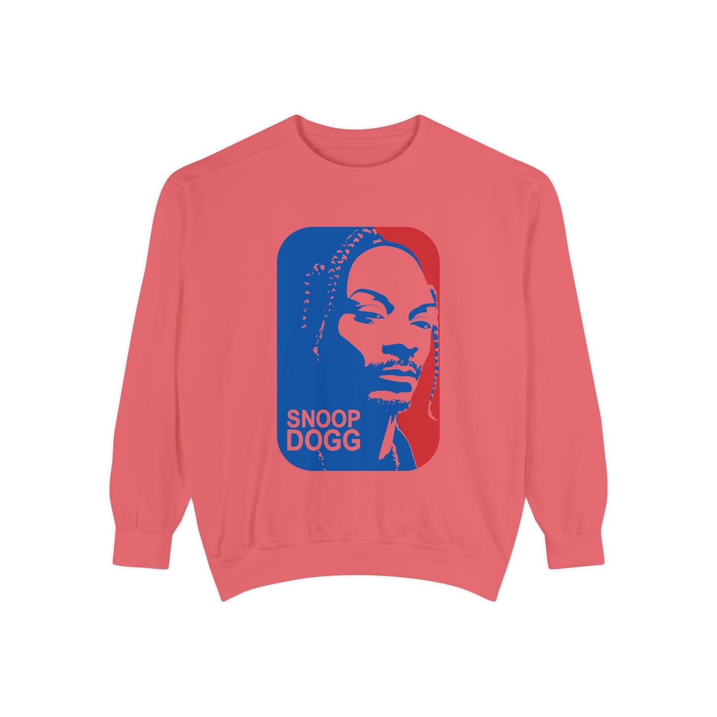Snoop Dogg Inspired Unisex Garment-Dyed Sweatshirt - Hip Hop Style, Retro Fashion, Streetwear, Gift for Music Lovers, Cozy Apparel Printify