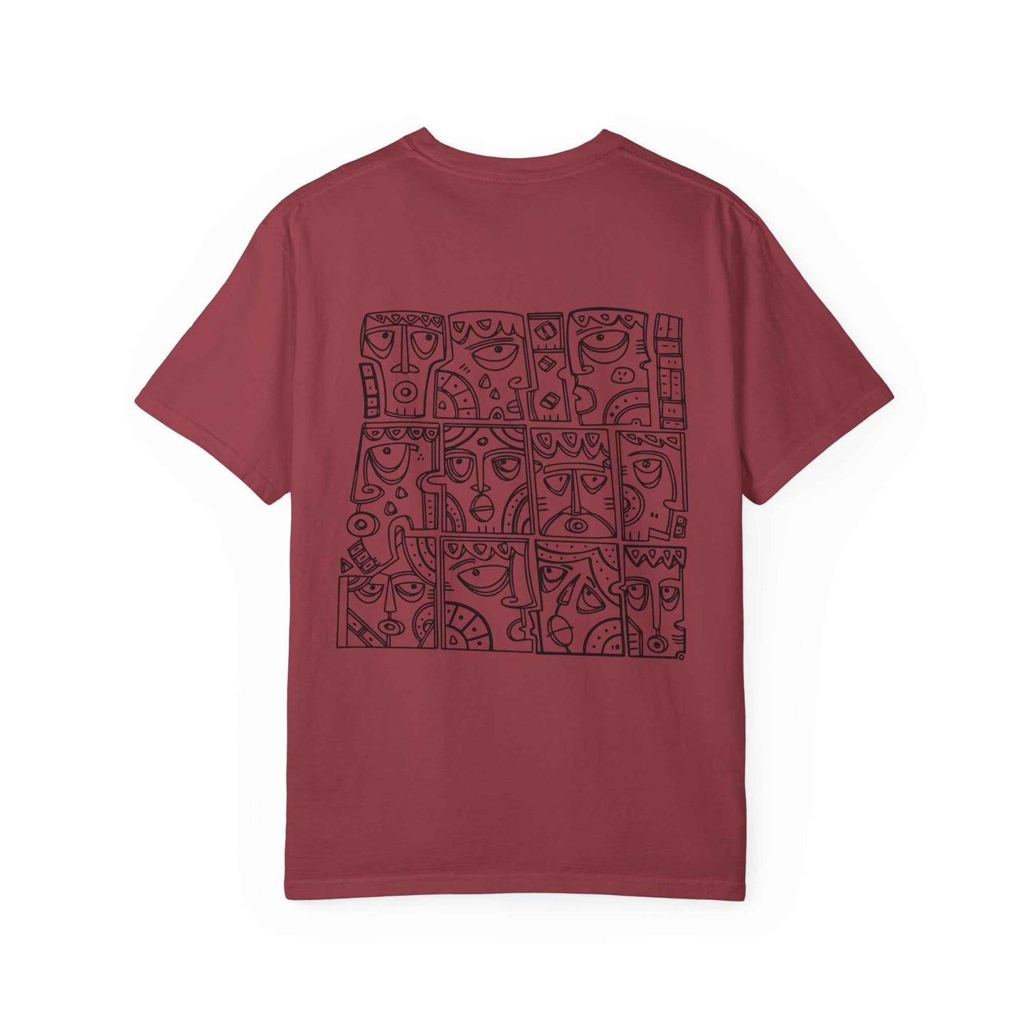 Artistic Garment-Dyed T-Shirt, Unisex Graphic Tee, Unique Casual Wear, Statement Top, Gift for Art Lovers, Everyday Comfort Tee