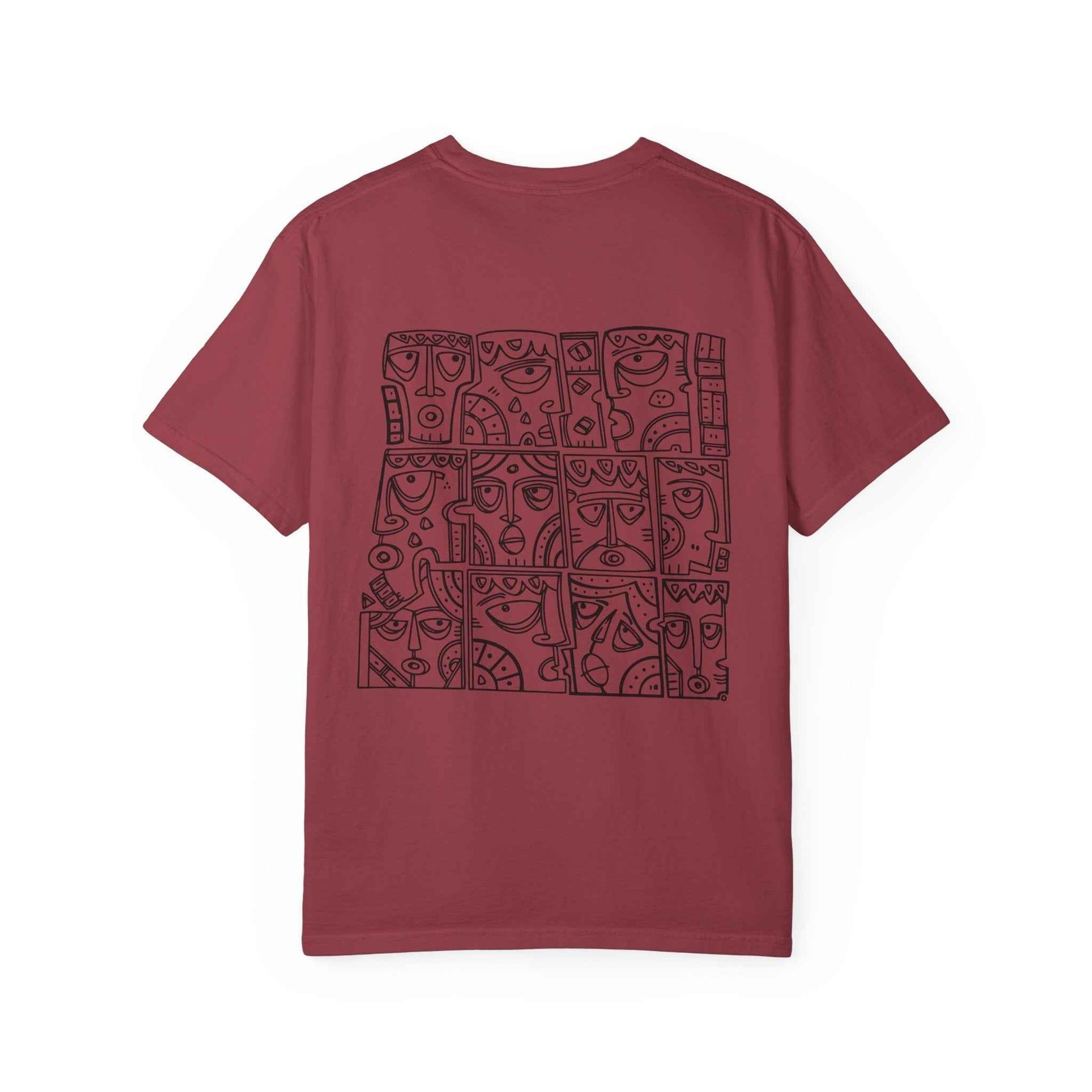 Artistic Garment-Dyed T-Shirt - Unique Casual Wear for Art Lovers, Perfect Everyday Comfort Gift - Maklenn