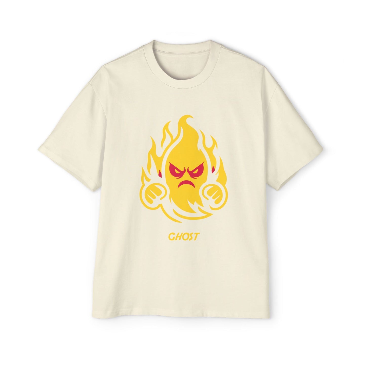 Men's Oversized Graphic Tee, Fun Flame Design, Casual Wear, Streetwear, Unique Gift, Cool Men's Apparel Printify