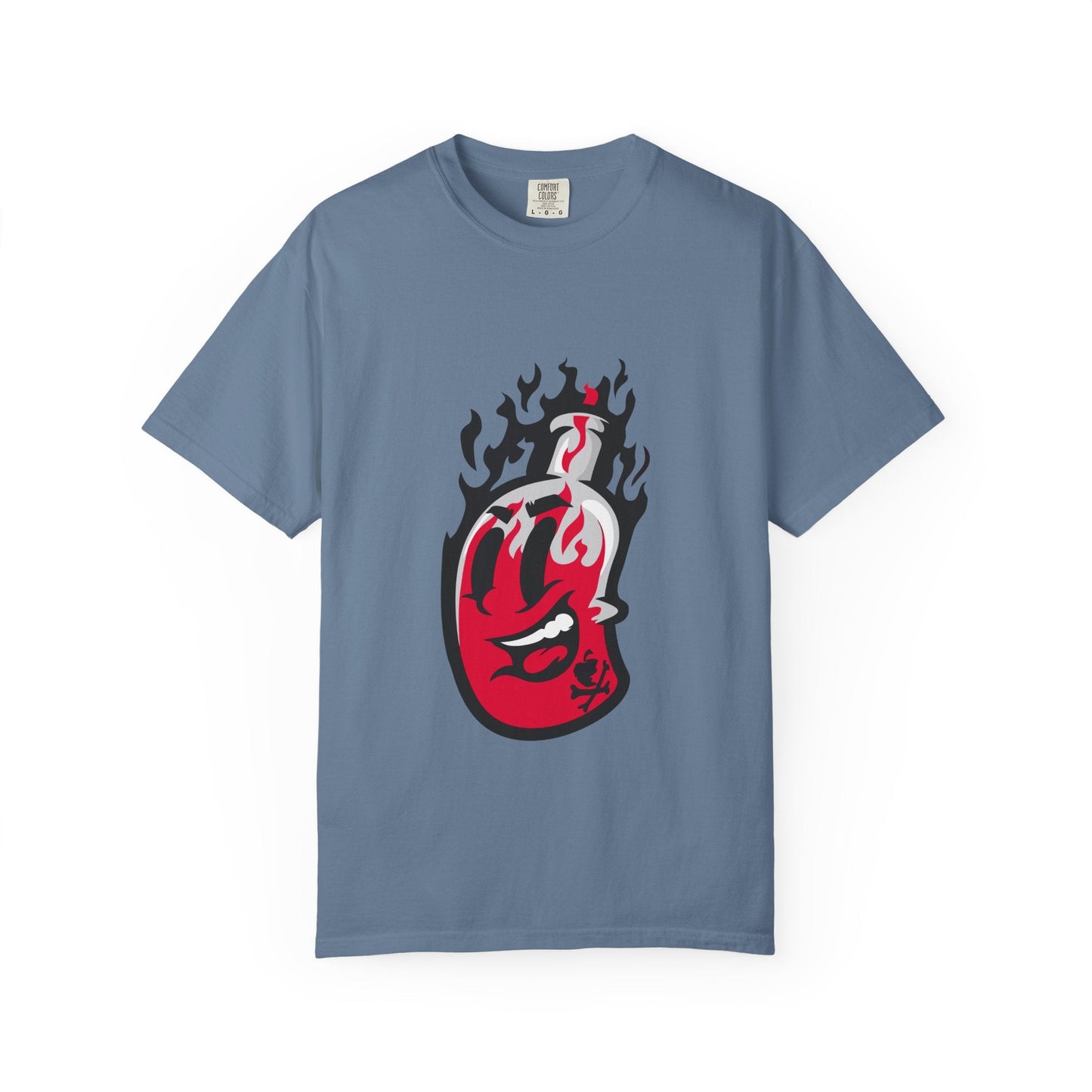 Flame Graphic T-shirt for Unisex, Casual Summer Wear, Gift for Music Lovers, Vibrant Artwork Tee, Trendy Fashion Top Printify