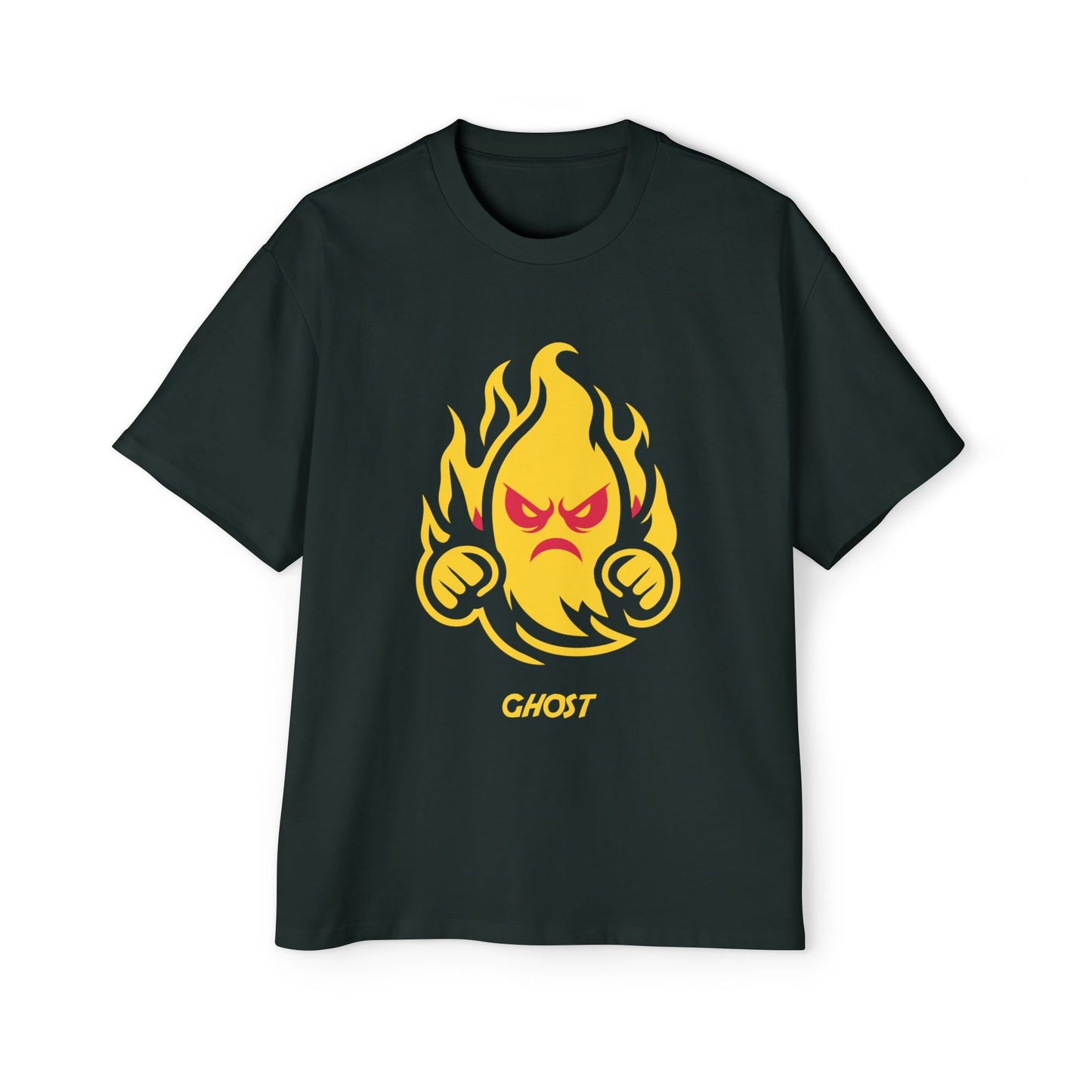 Men's Oversized Graphic Tee, Fun Flame Design, Casual Wear, Streetwear, Unique Gift, Cool Men's Apparel Printify