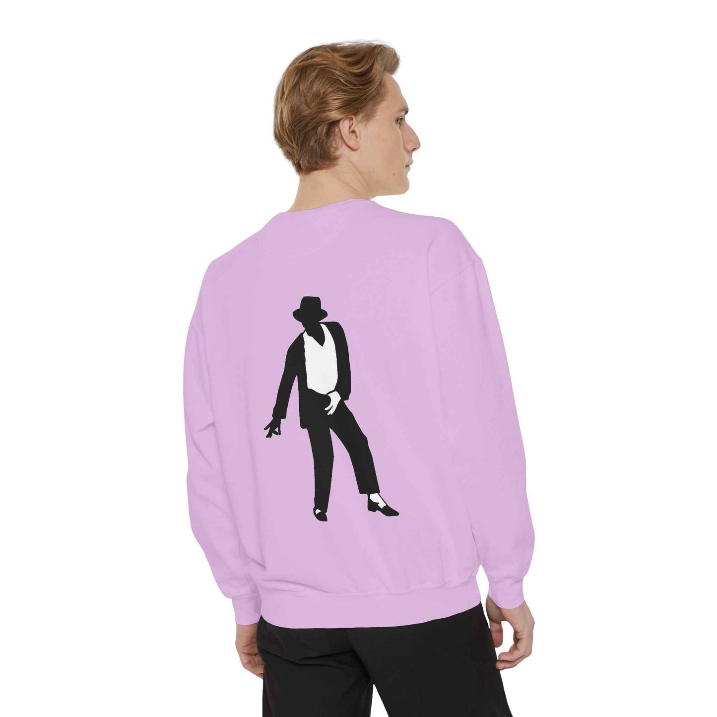 Stylish Unisex Garment-Dyed Sweatshirt, Casual Wear, Gift for Music Lovers, Retro Fashion, Unique Streetwear, Perfect for Parties,Michel jackson style sweatshirt,USA trend sweatshirt