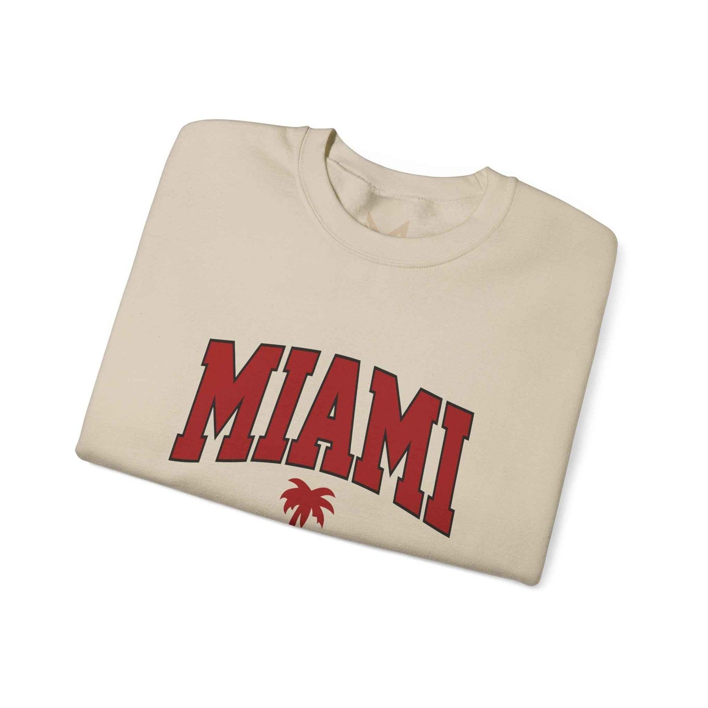 Miami Graphic Crewneck Sweatshirt, Unisex Sweatshirt, Cozy Miami Apparel, Casual Streetwear, Perfect Gift for Sport Lovers