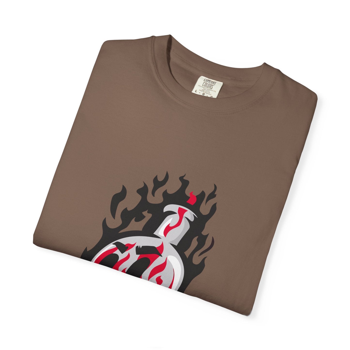 Flame Graphic T-shirt for Unisex, Casual Summer Wear, Gift for Music Lovers, Vibrant Artwork Tee, Trendy Fashion Top Printify