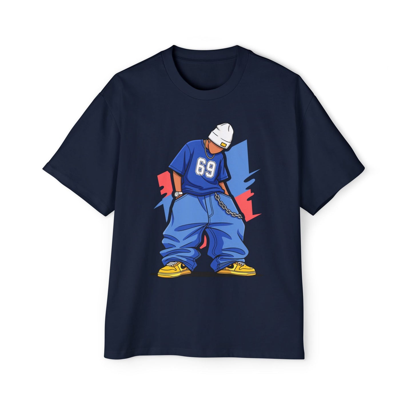 Stylish Urban Graphic Tee for Men | Casual Streetwear, Oversized T-Shirt, Hip Hop Fashion, Everyday Wear, Gift for Trendsetters - Maklenn