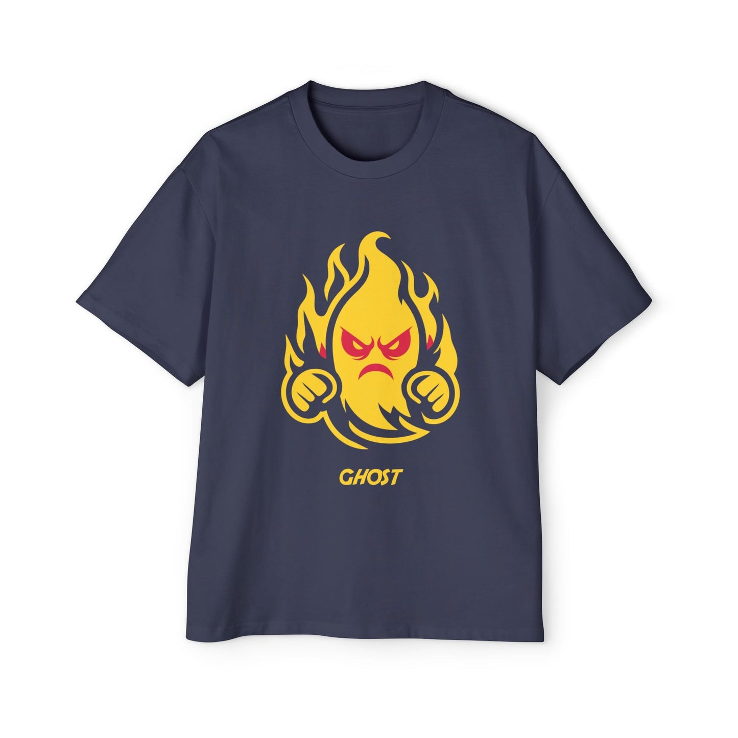 Men's Oversized Graphic Tee, Fun Flame Design, Casual Wear, Streetwear, Unique Gift, Cool Men's Apparel Printify
