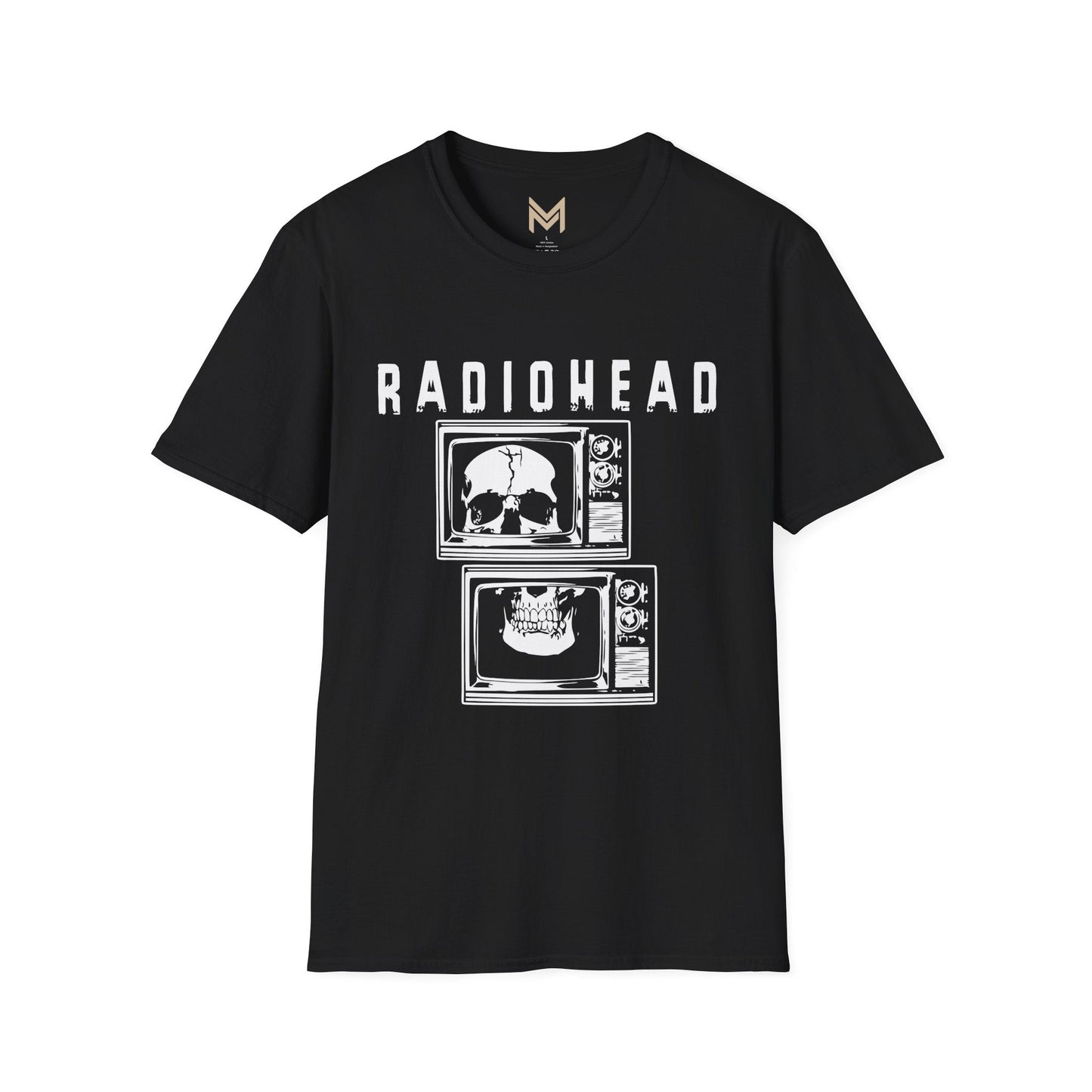 Radiohead Vintage Skull Graphic Tee | Unisex Softstyle T-Shirt, Band Merchandise, Music Lover Gift, Casual Wear, Festival Attire - Maklenn
