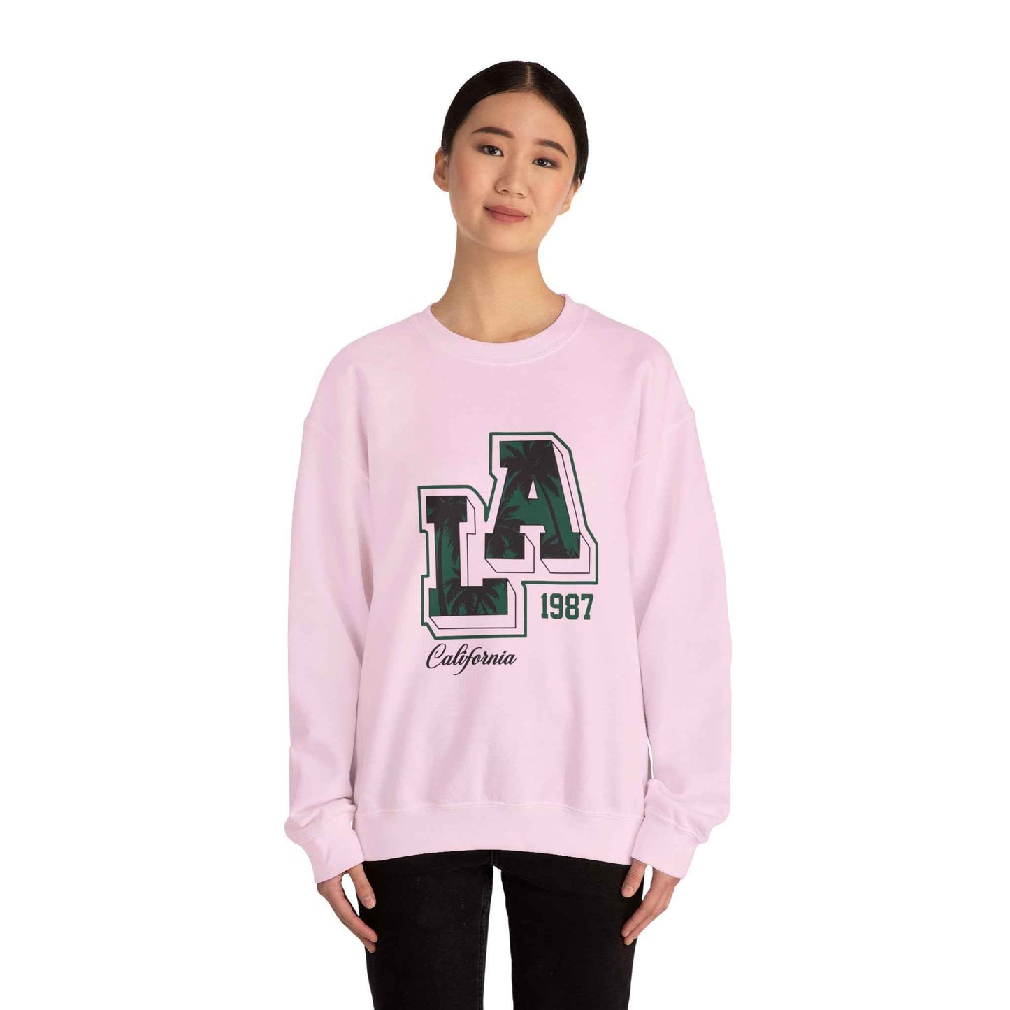 LA California Crewneck Sweatshirt - Cozy Unisex Casual Apparel, Ideal Birthday Gift, Relaxed Fit Tees - Maklenn