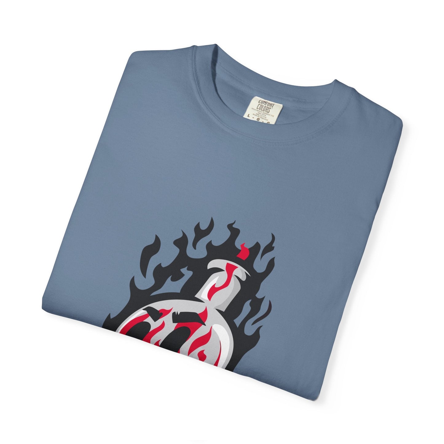 Flame Graphic T-shirt for Unisex, Casual Summer Wear, Gift for Music Lovers, Vibrant Artwork Tee, Trendy Fashion Top Printify
