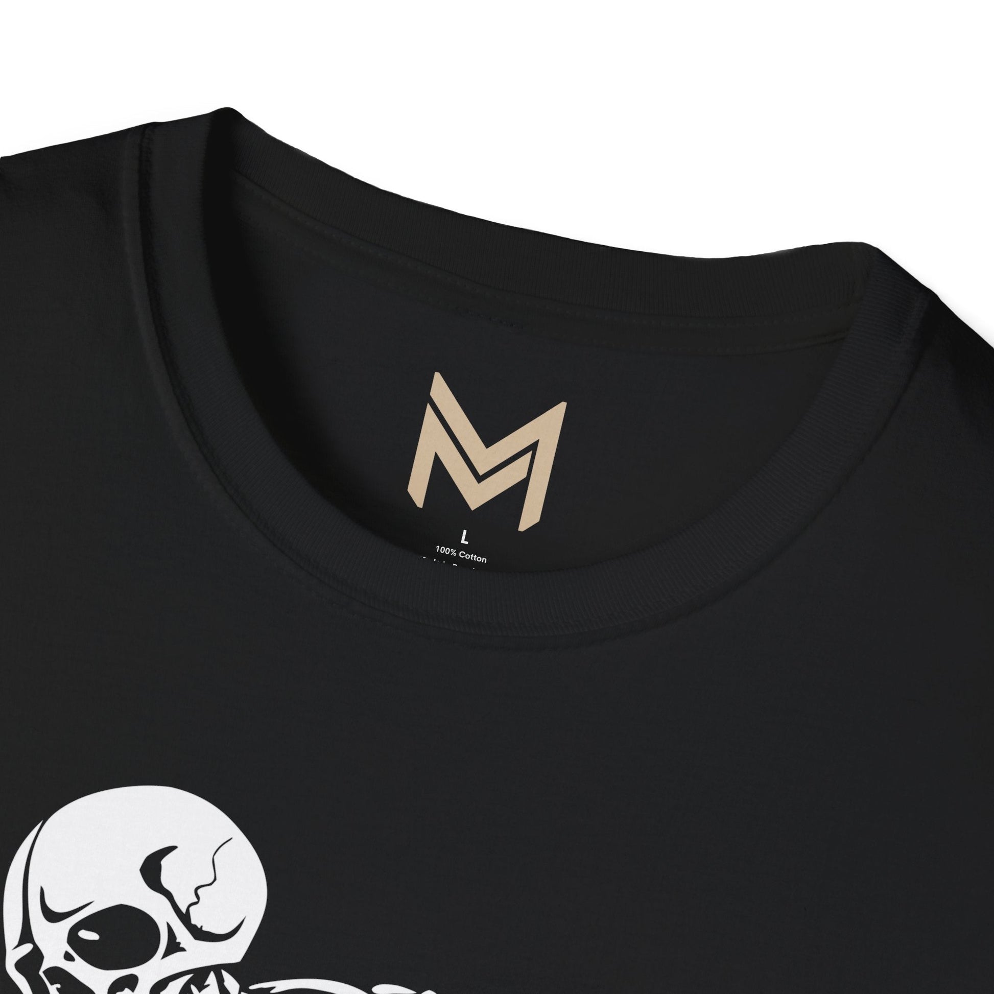 Skeleton Motorcycle T-Shirt | Unisex Softstyle Tee | Perfect for Halloween, Biker Events, Casual Wear, Festival Outfit, Gift Idea - Maklenn