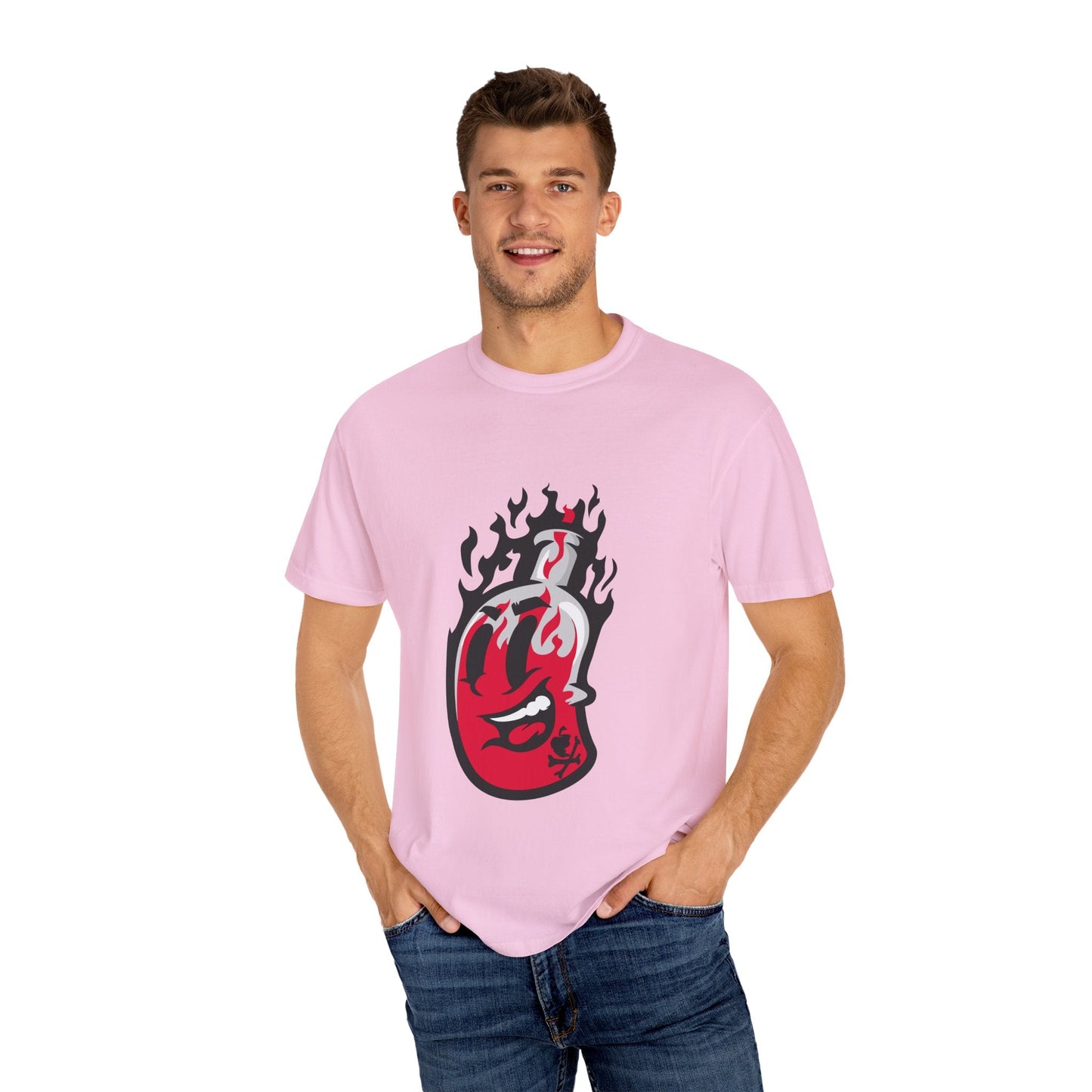 Flame Graphic T-shirt for Unisex, Casual Summer Wear, Gift for Music Lovers, Vibrant Artwork Tee, Trendy Fashion Top Printify