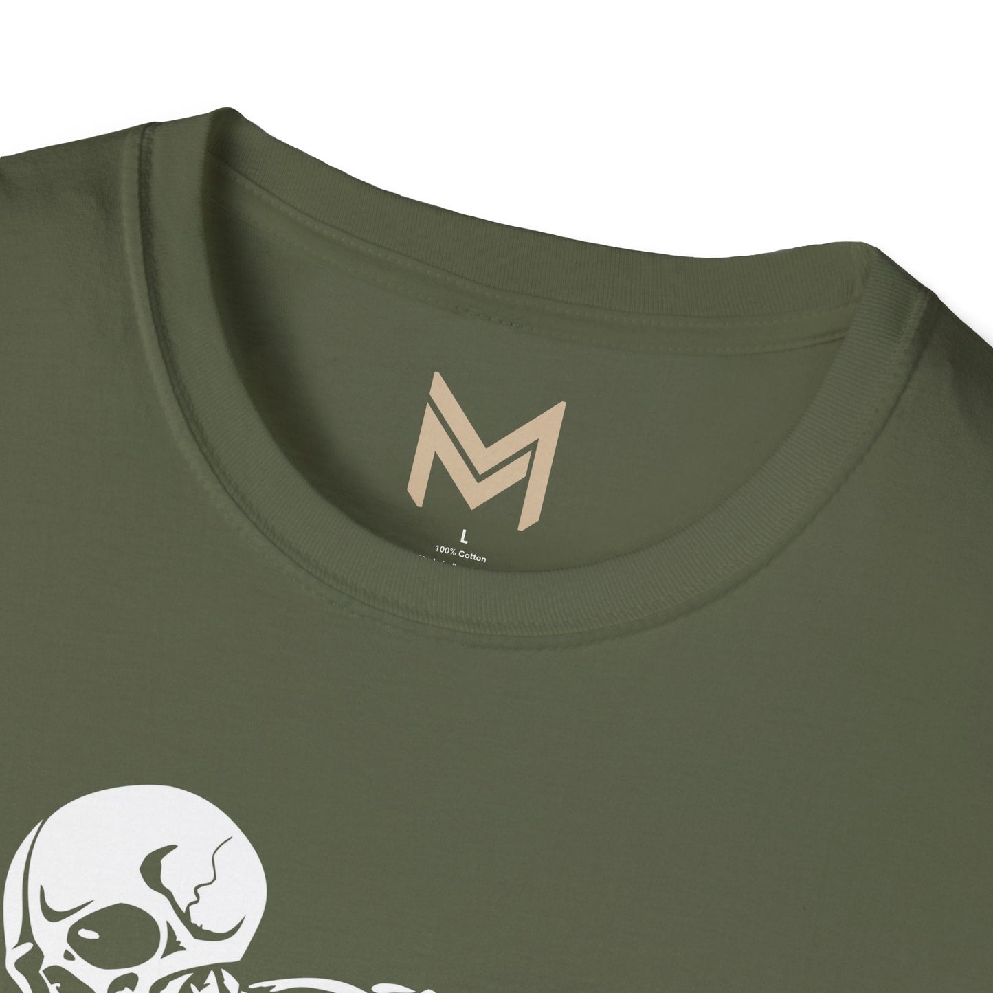 Skeleton Motorcycle T-Shirt | Unisex Softstyle Tee | Perfect for Halloween, Biker Events, Casual Wear, Festival Outfit, Gift Idea - Maklenn