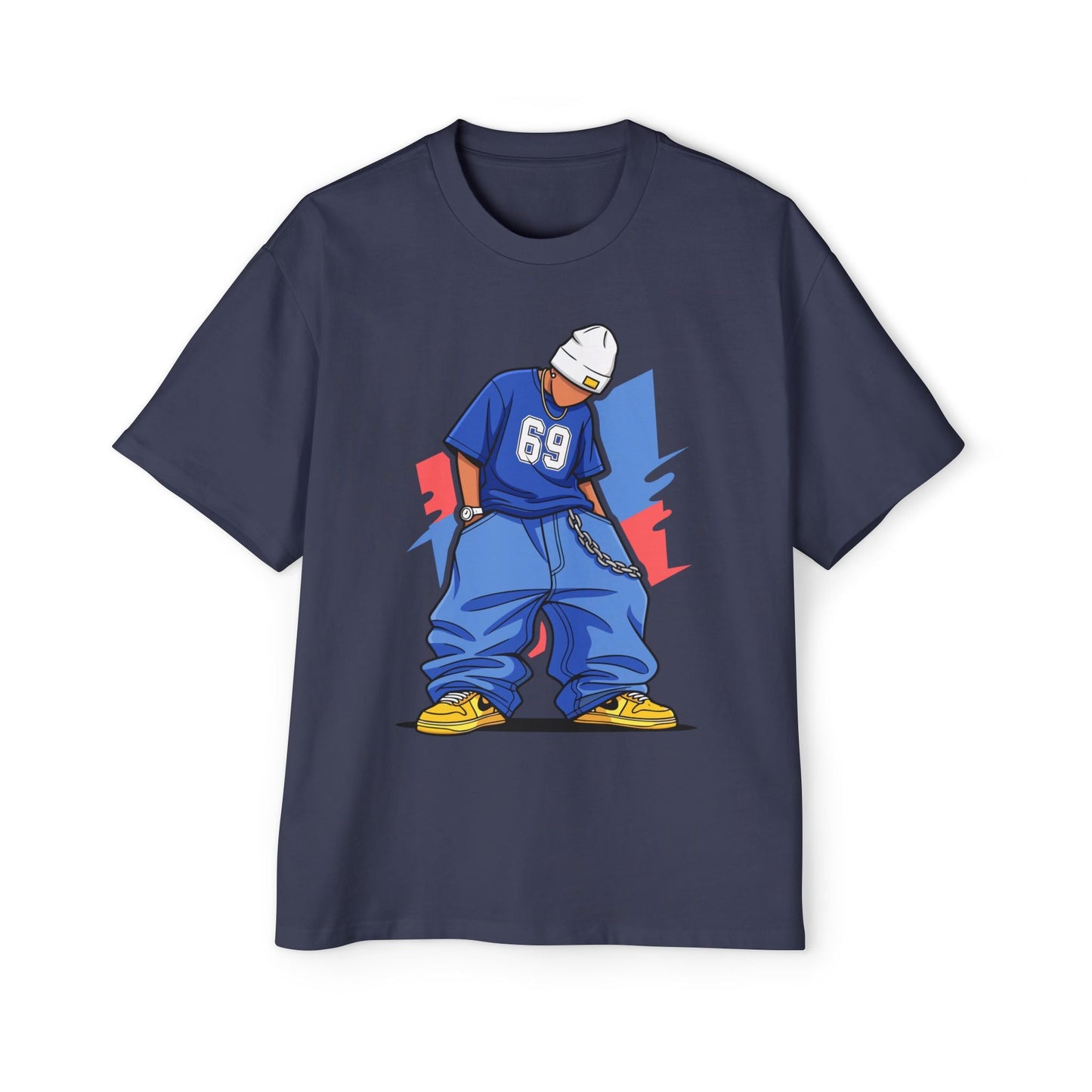 Stylish Urban Graphic Tee for Men | Casual Streetwear, Oversized T-Shirt, Hip Hop Fashion, Everyday Wear, Gift for Trendsetters - Maklenn