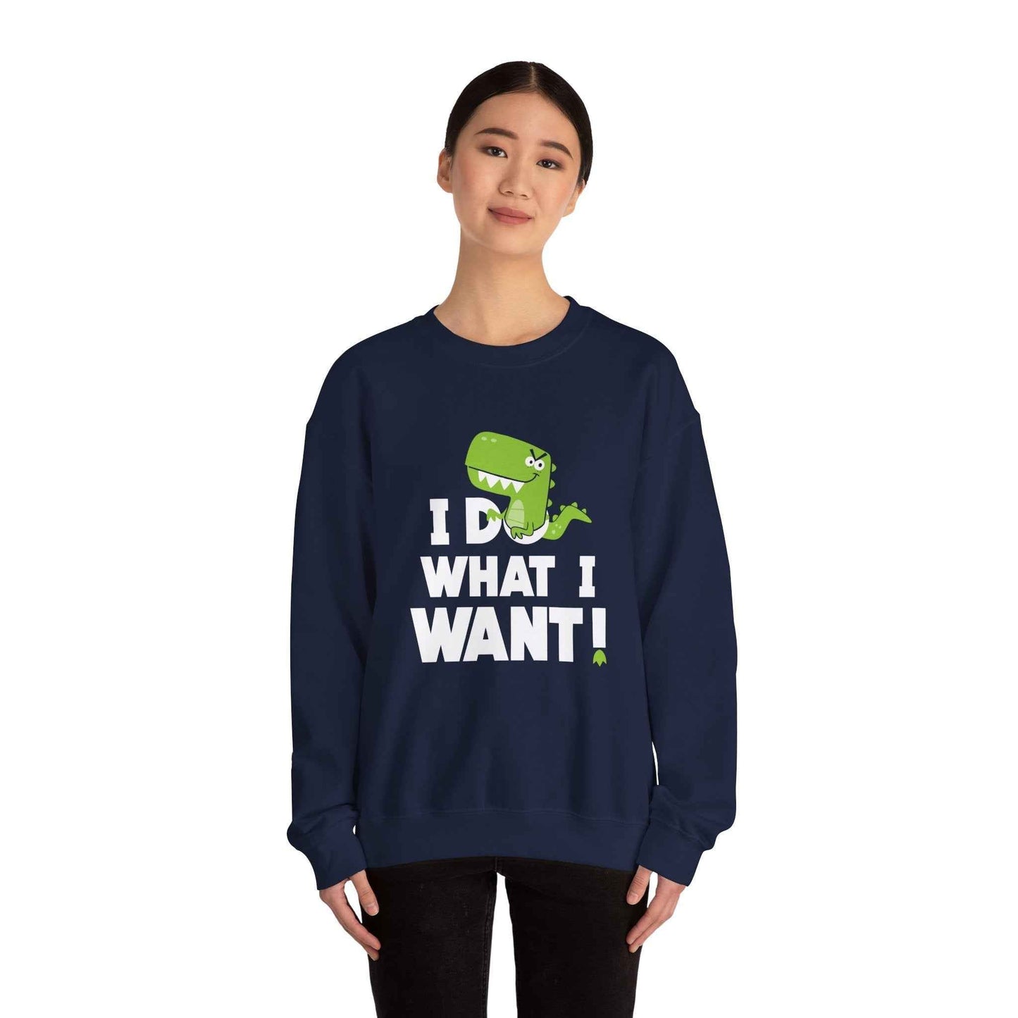 Dinosaur Sweatshirt for Kids & Teens, Funny Crewneck Gift for Birthdays or Holidays, Cute Graphic Sweater - Maklenn