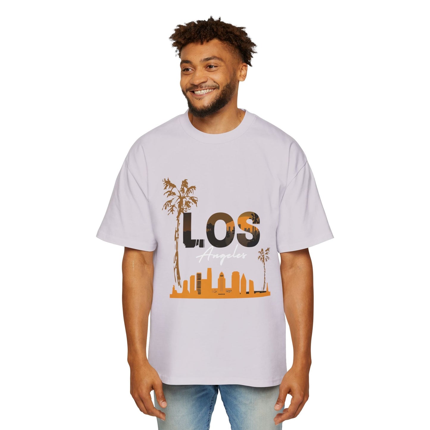LA Oversized Tee - Casual Urban Wear, Gift for Him, Street Style, Summer Vibes, Travel Outfit, Comfortable Daily Wear - Maklenn