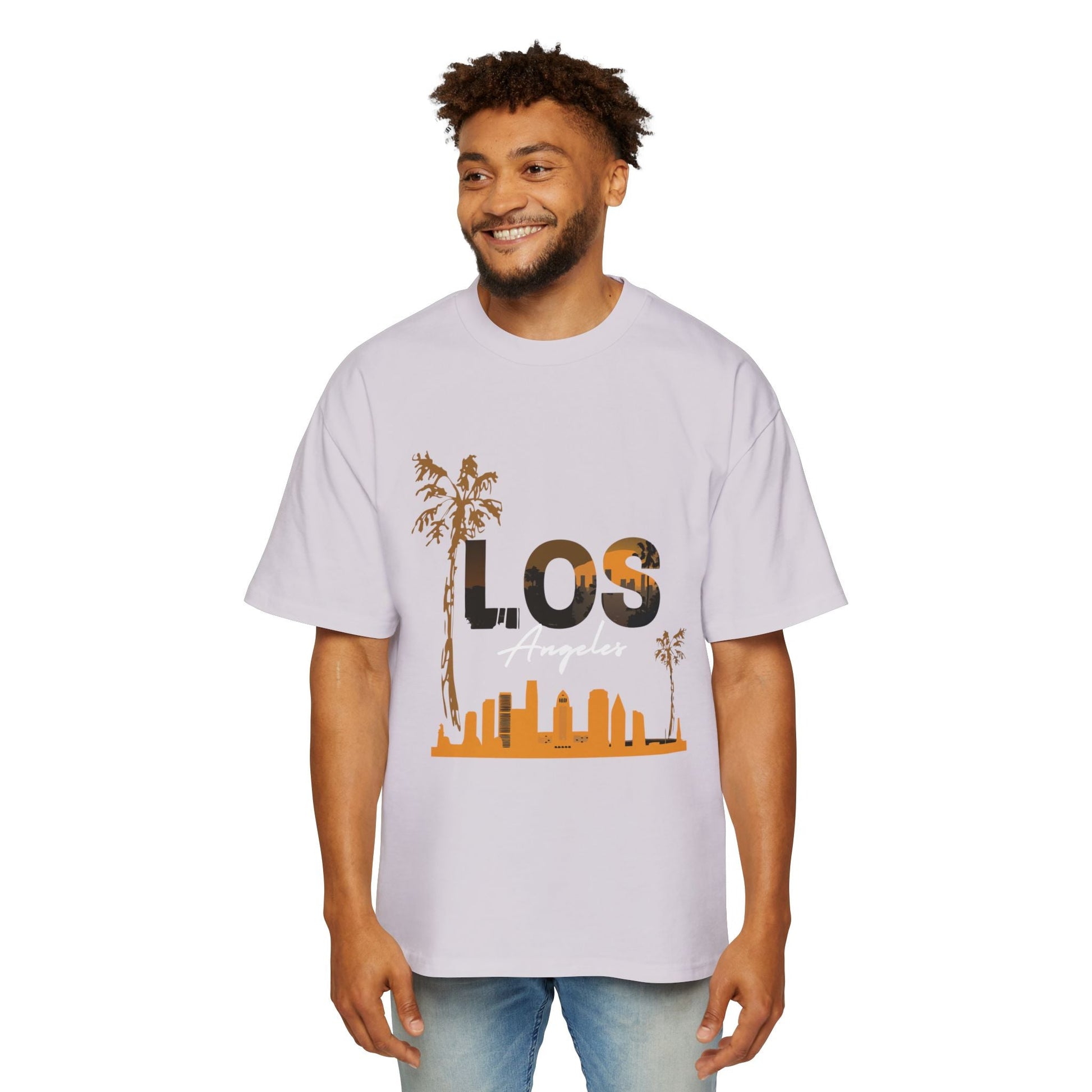 LA Oversized Tee - Casual Urban Wear, Gift for Him, Street Style, Summer Vibes, Travel Outfit, Comfortable Daily Wear - Maklenn