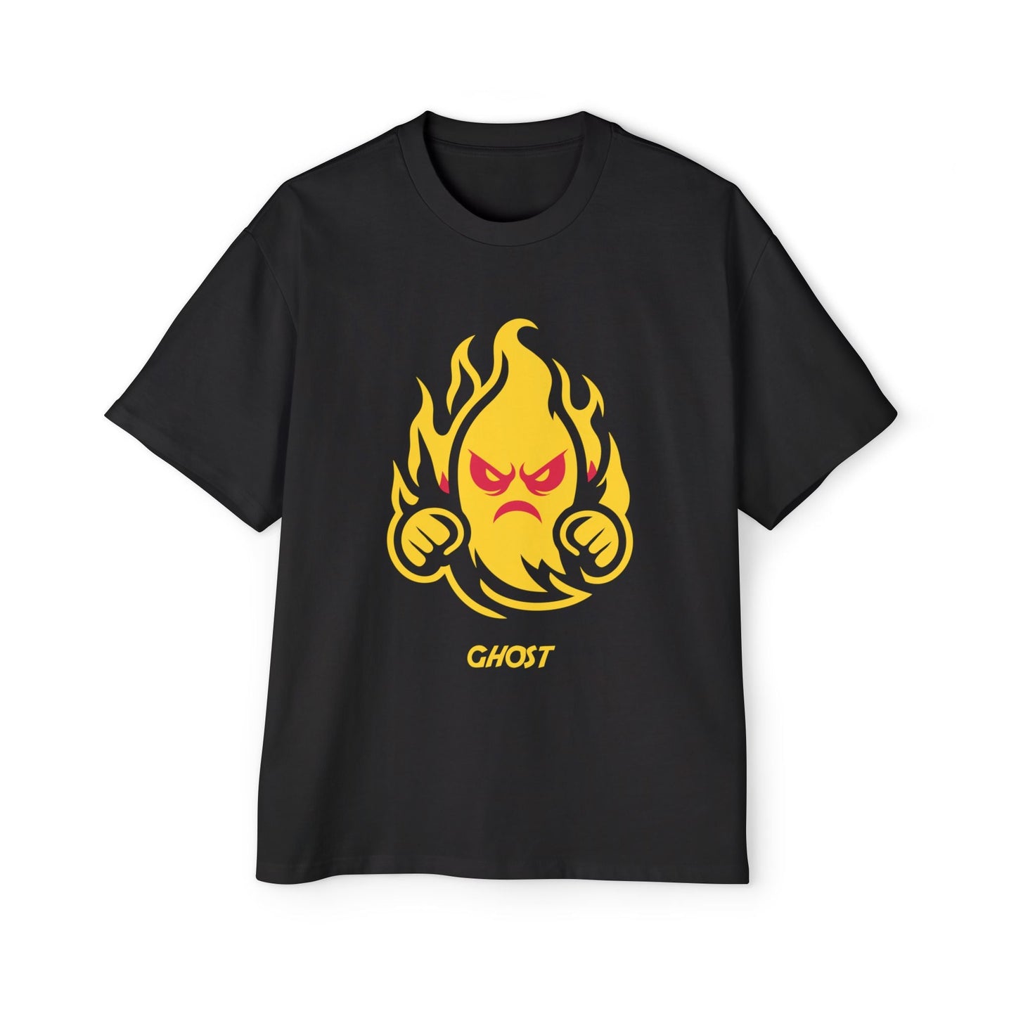 Men's Oversized Graphic Tee, Fun Flame Design, Casual Wear, Streetwear, Unique Gift, Cool Men's Apparel Printify