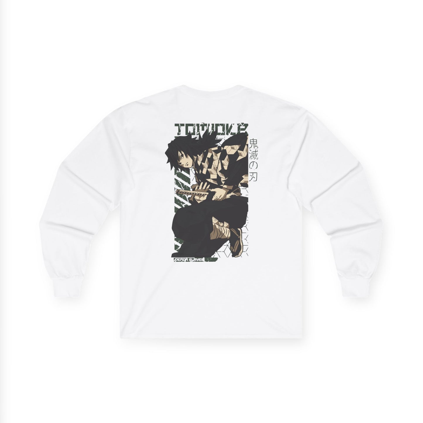 Long Sleeve Tee - Giyu Tomioka Water Hashira Demon Slayer Design Printify