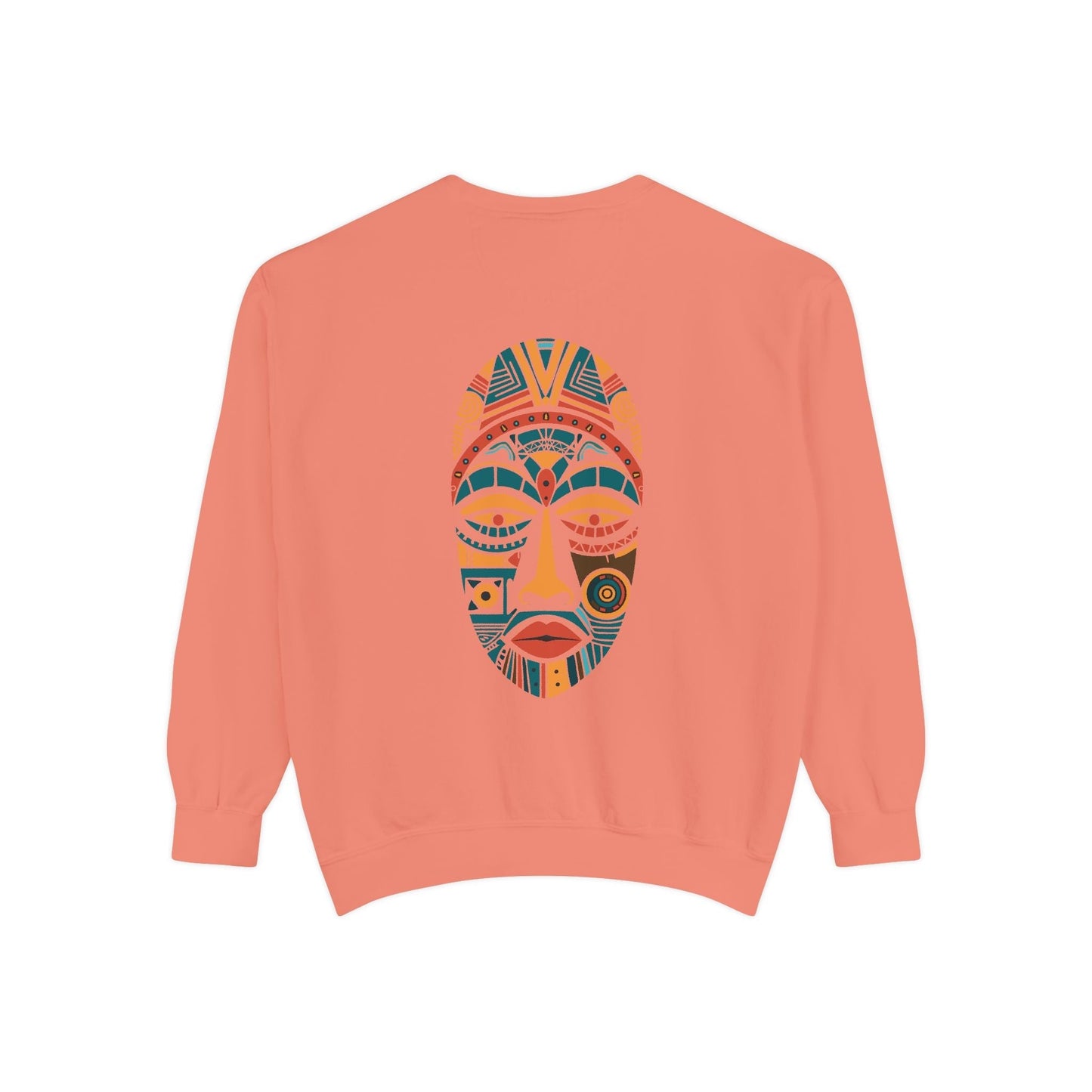 Artistic Unisex Sweatshirt with Colorful Face Design - Cozy Casual Wear for Fall Fashion and Unique Gifts - Maklenn
