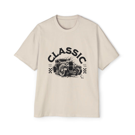 Classic Car Graphic Tee, Cool Vintage T-Shirt, Retro Car Lover Gift, Casual Oversized Apparel, Men's Graphic Shirt, Perfect for Road Trips - Maklenn