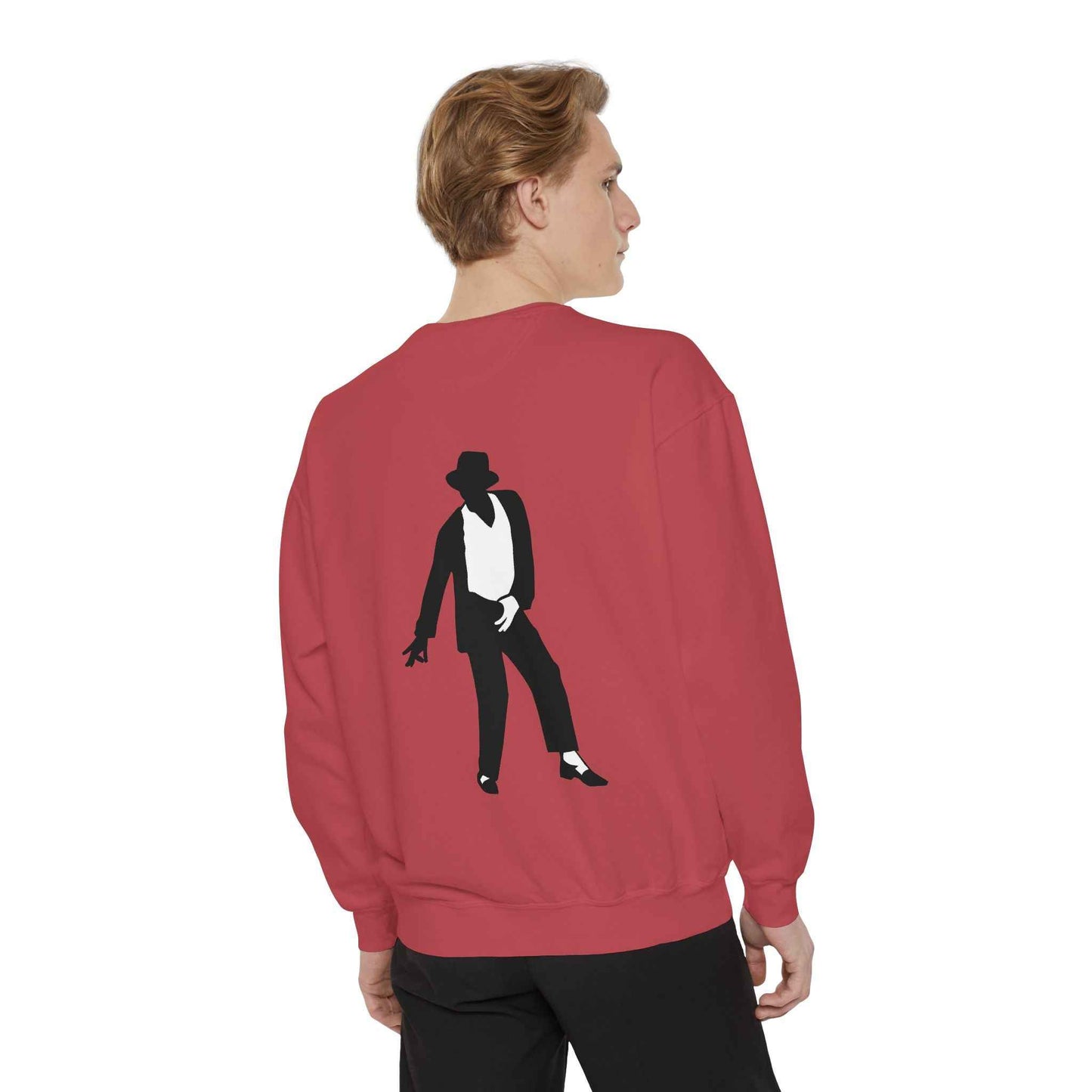 Stylish Unisex Garment-Dyed Sweatshirt, Casual Wear, Gift for Music Lovers, Retro Fashion, Unique Streetwear, Perfect for Parties,Michel jackson style sweatshirt,USA trend sweatshirt