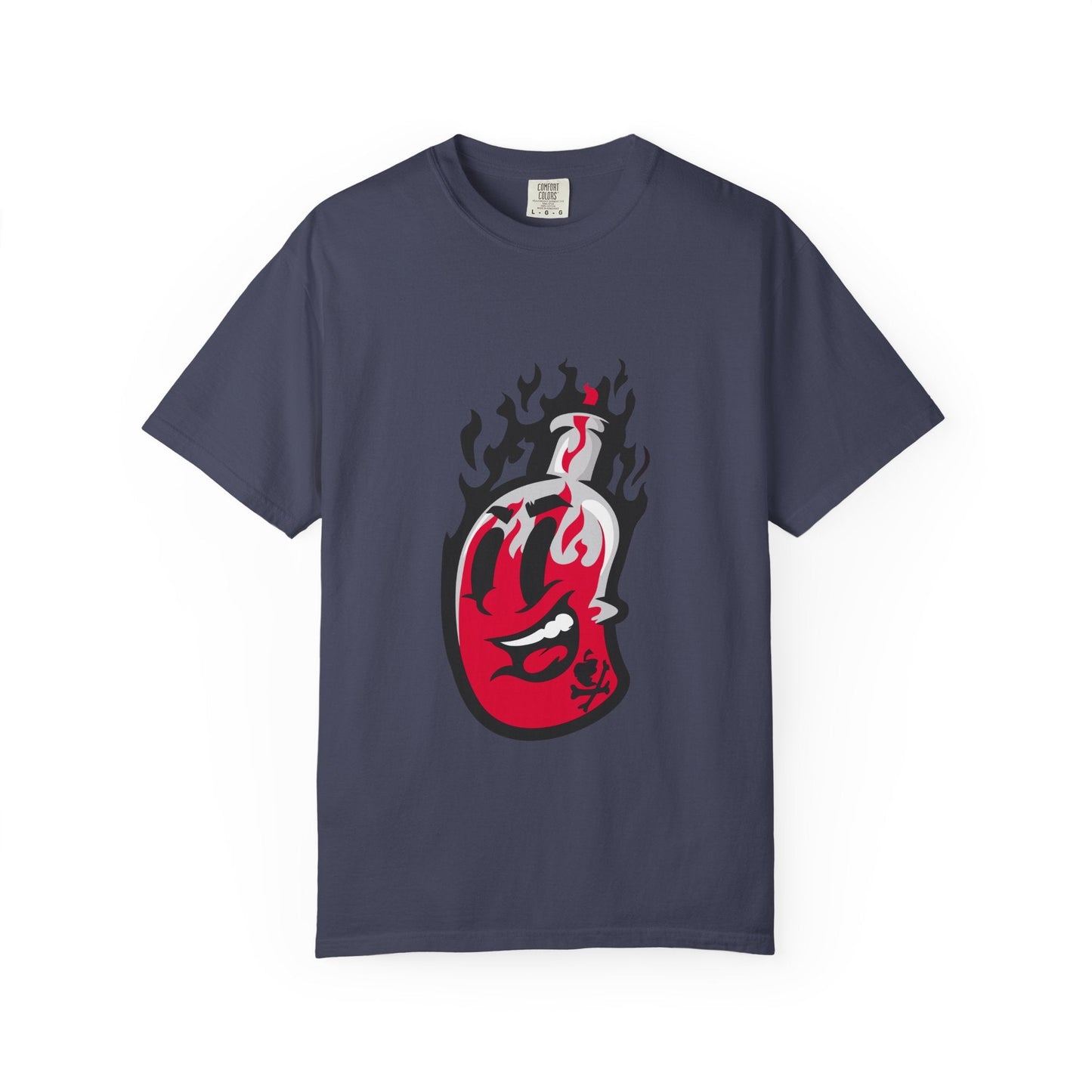 Flame Graphic T-shirt for Unisex, Casual Summer Wear, Gift for Music Lovers, Vibrant Artwork Tee, Trendy Fashion Top Printify