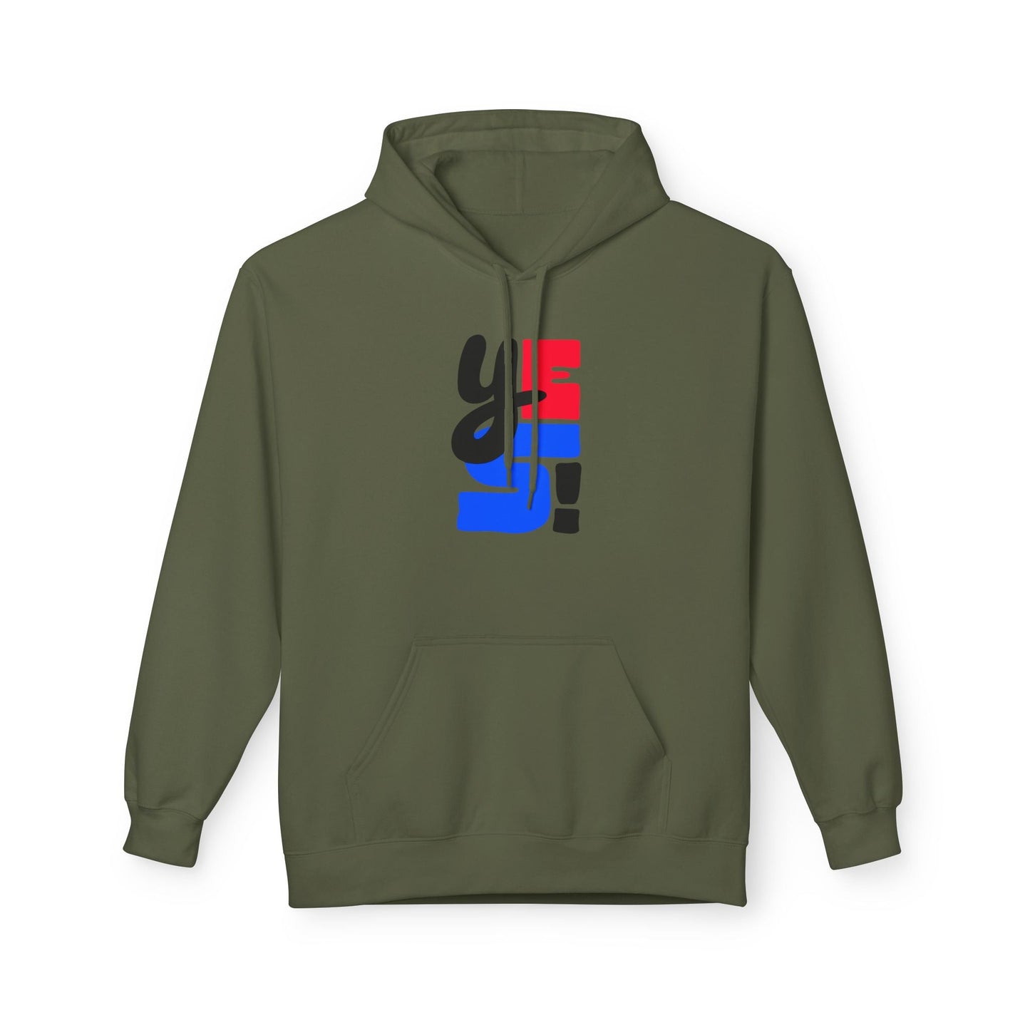 Fleece Hoodie with Bold Graphic Design, Comfortable Casual Wear for Everyday, Perfect for Holidays, Gifts for Friends, Layering Piece - Maklenn
