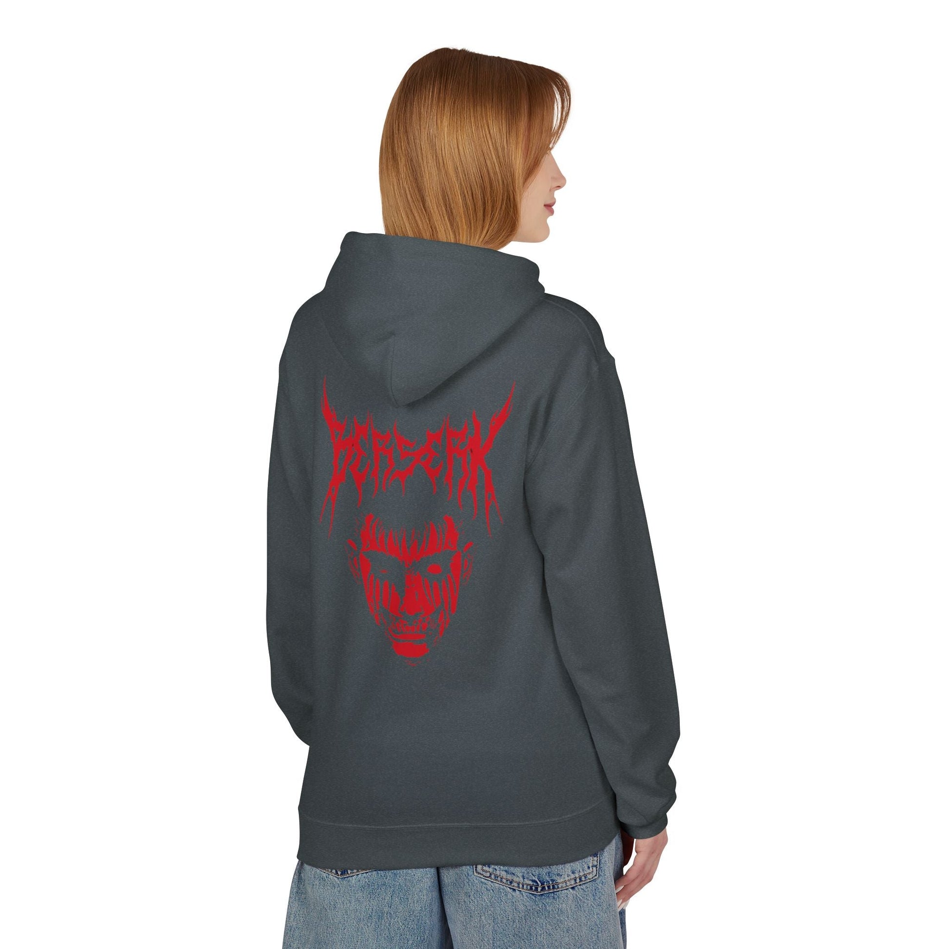 Gothic Graphic Hoodie, Unisex Streetwear, Cozy Fleece Sweatshirt, Perfect for Halloween, Edgy Fashion Gift, Unique Layering Piece - Maklenn