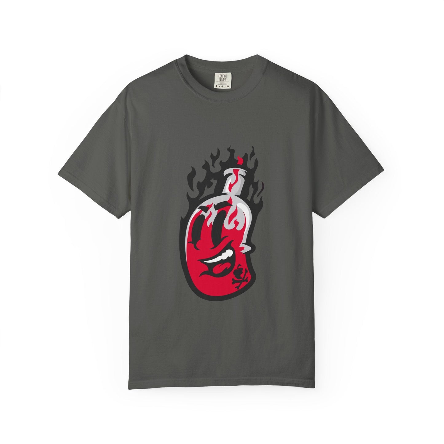 Flame Graphic T-shirt for Unisex, Casual Summer Wear, Gift for Music Lovers, Vibrant Artwork Tee, Trendy Fashion Top Printify