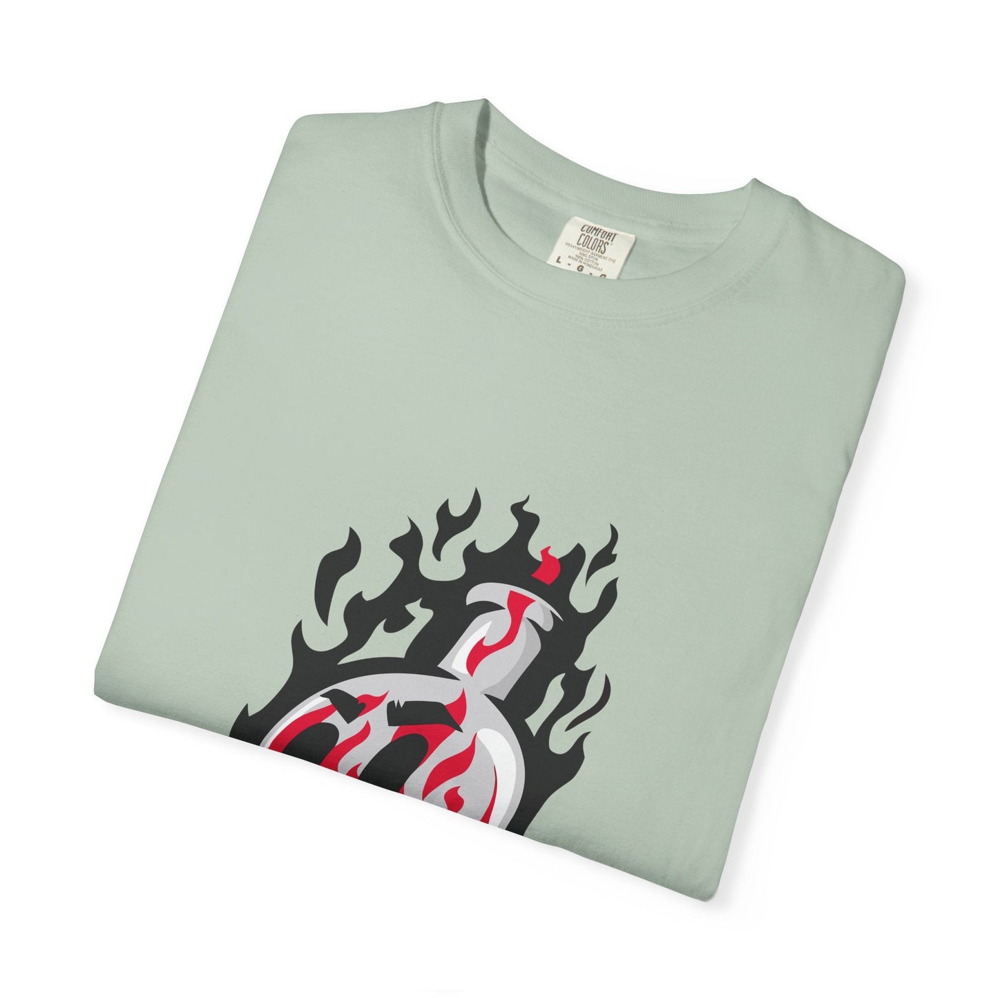 Flame Graphic T-shirt for Unisex, Casual Summer Wear, Gift for Music Lovers, Vibrant Artwork Tee, Trendy Fashion Top Printify