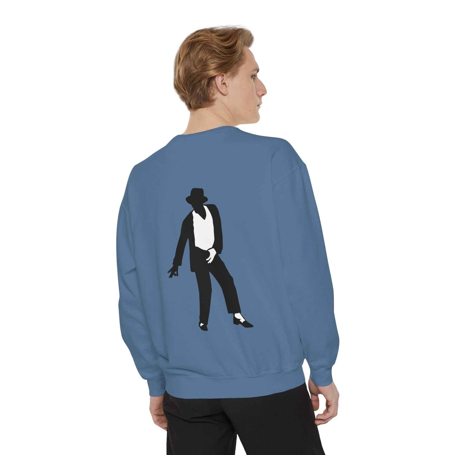 Stylish Unisex Garment-Dyed Sweatshirt, Casual Wear, Gift for Music Lovers, Retro Fashion, Unique Streetwear, Perfect for Parties,Michel jackson style sweatshirt,USA trend sweatshirt