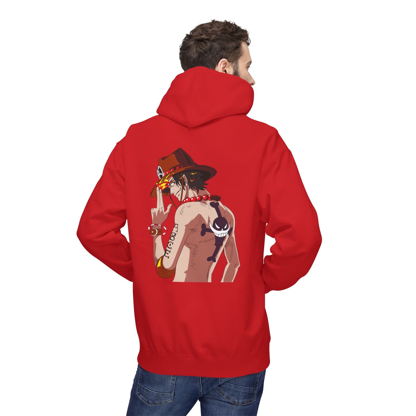 One Piece Ace Graphic Hoodie — Anime Pirate Crew Sweatshirt
