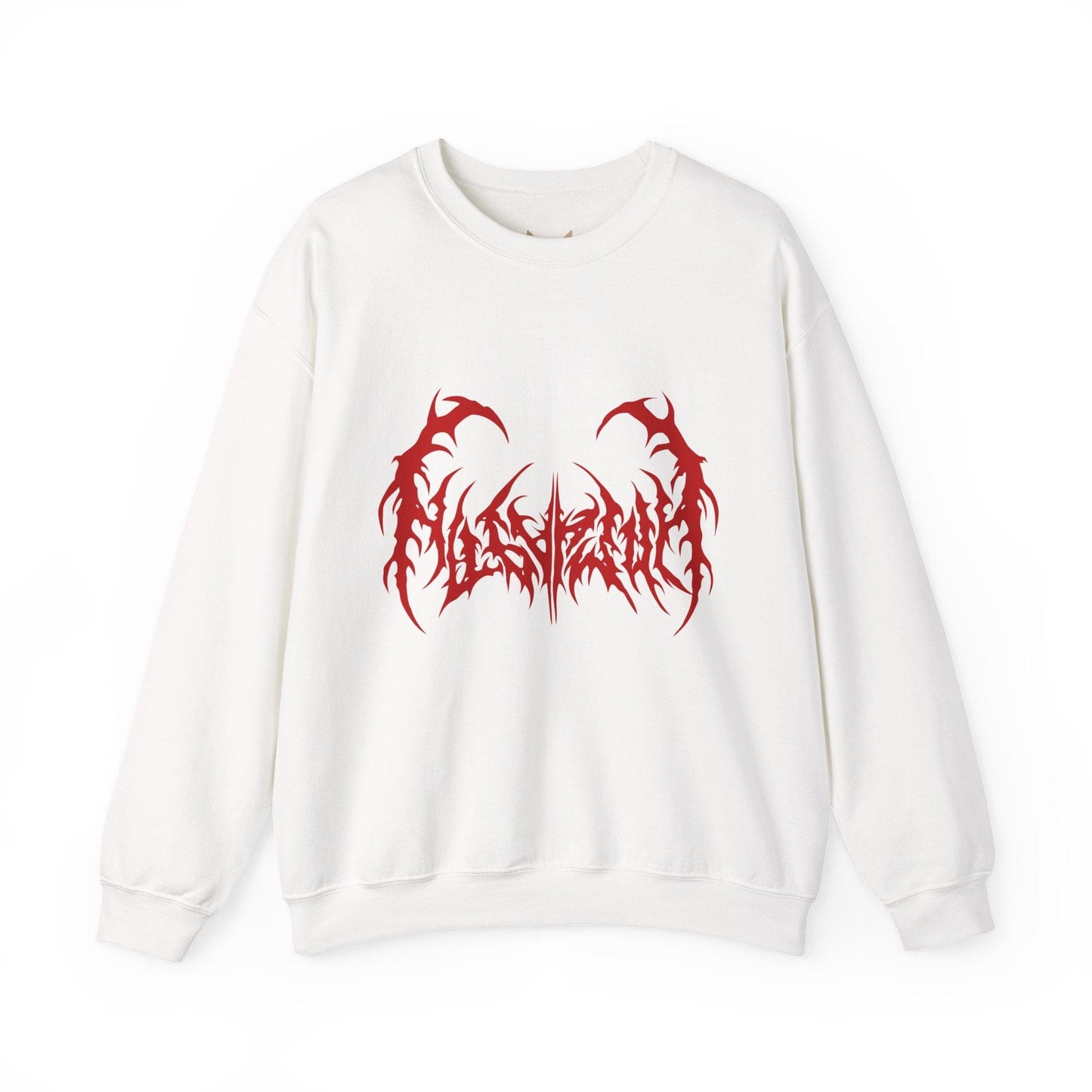 Gothic Graphic Sweatshirt, Trendy Unisex Crewneck, Perfect for Concerts, Casual Outings, Gift for Music Lovers, Halloween Apparel - Maklenn