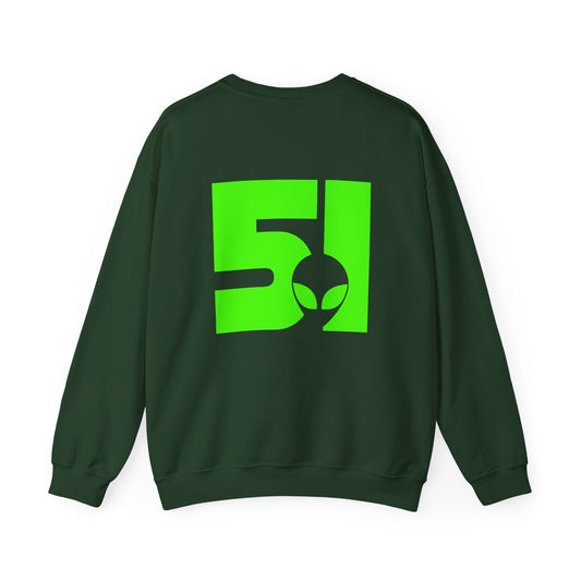 Alien Vibes Crewneck Sweatshirt, Unisex Sweatshirt, Graphic Sweatshirt, Trendy Apparel, Perfect Gift for UFO Lovers, Streetwear Fashion - Maklenn