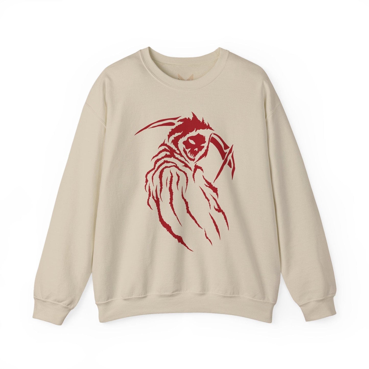 Grim Reaper Crewneck Sweatshirt | Unisex Cozy Pullover, Halloween Sweatshirt, Horror Aesthetic Apparel, Gift for Fans - Maklenn