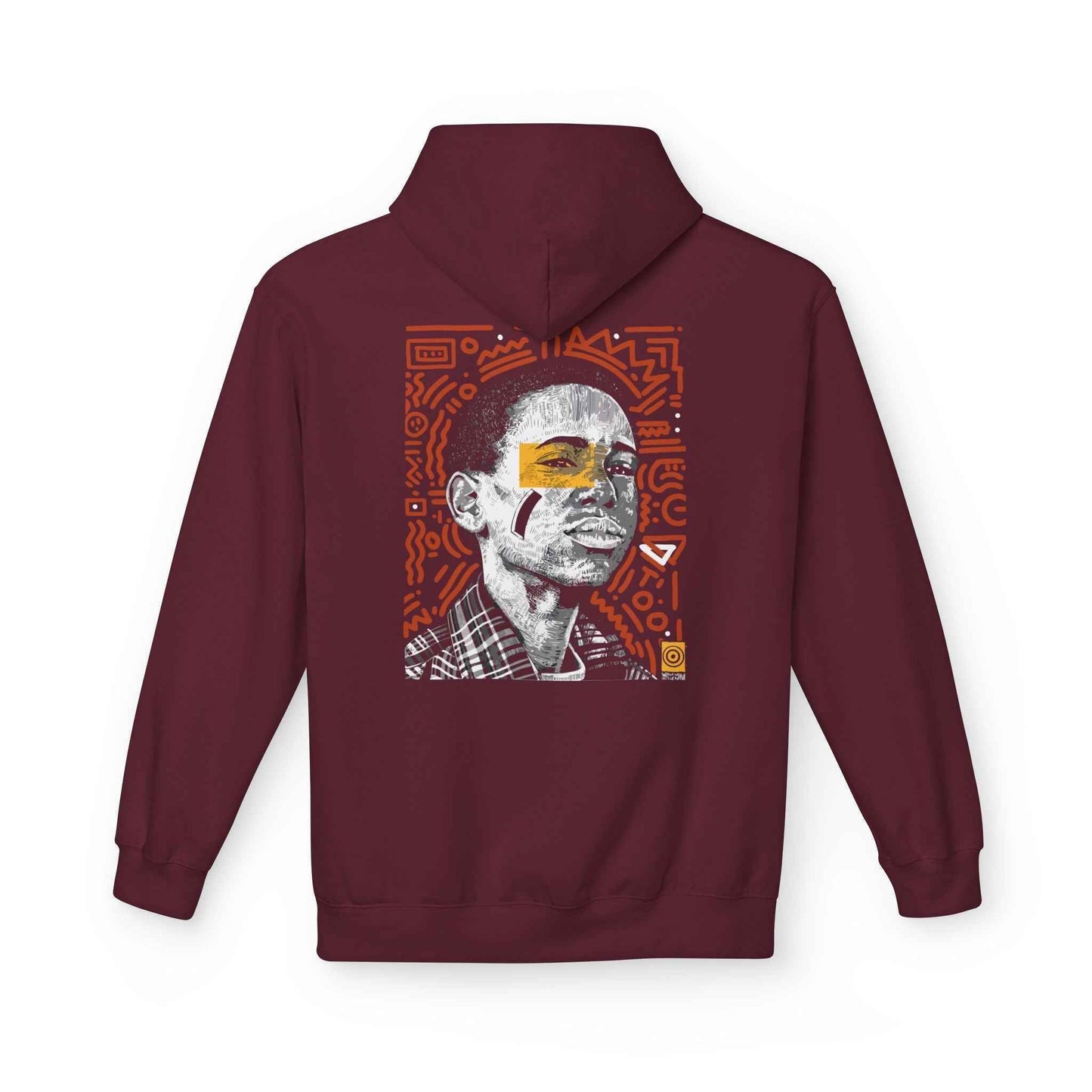 Artistic Fleece Hoodie with Unique Graphic Print – Comfortable Casual Wear, Perfect Gift for Art Lovers, Unisex Hip Hop Style - Maklenn