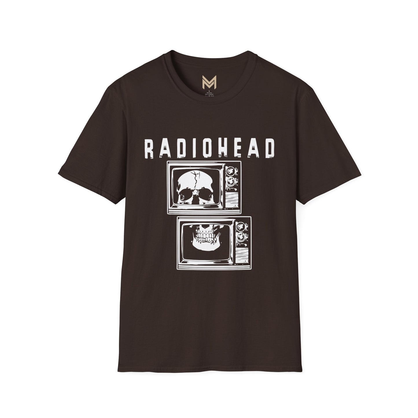 Radiohead Vintage Skull Graphic Tee | Unisex Softstyle T-Shirt, Band Merchandise, Music Lover Gift, Casual Wear, Festival Attire - Maklenn