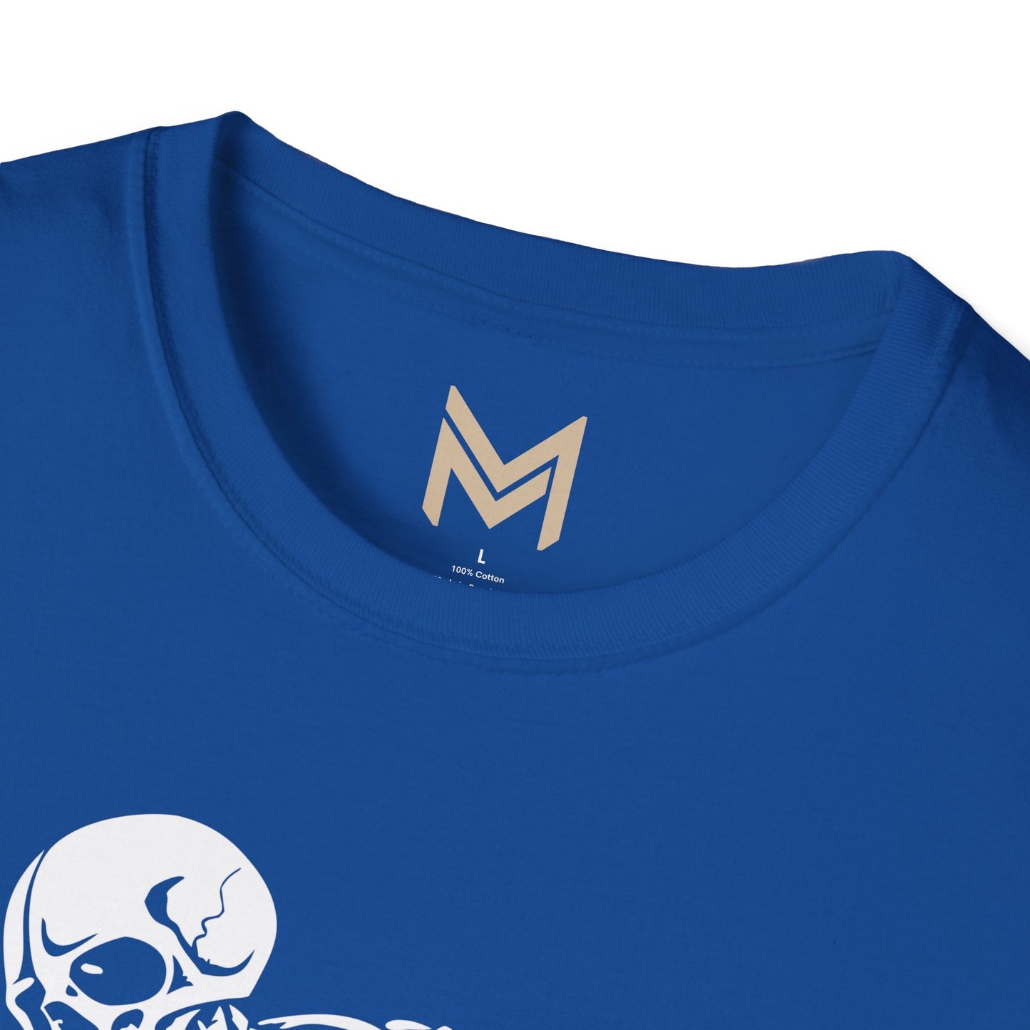 Skeleton Motorcycle T-Shirt | Unisex Softstyle Tee | Perfect for Halloween, Biker Events, Casual Wear, Festival Outfit, Gift Idea - Maklenn