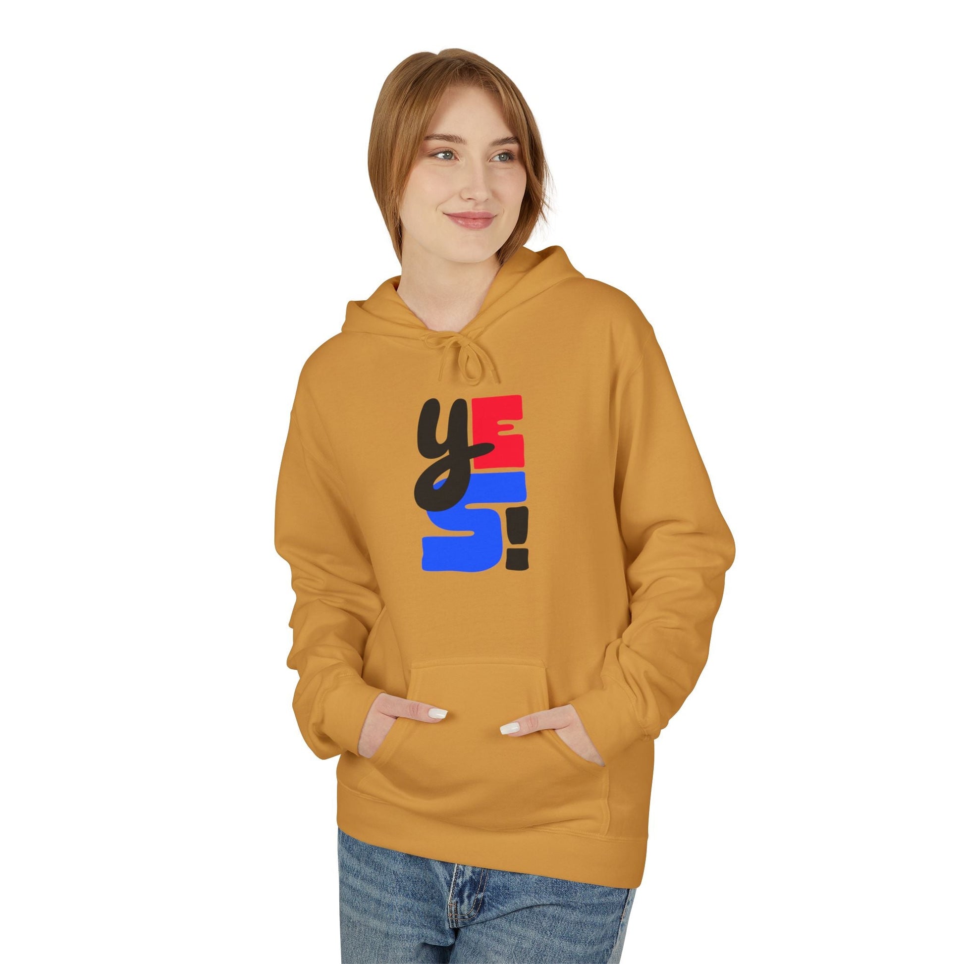 Fleece Hoodie with Bold Graphic Design, Comfortable Casual Wear for Everyday, Perfect for Holidays, Gifts for Friends, Layering Piece - Maklenn