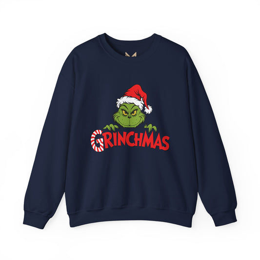 Grinchmas Sweatshirt – Funny Christmas Crewneck with Holiday Grinch Design Printify