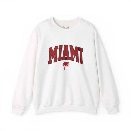 Miami Crewneck Sweatshirt - Cozy Unisex Streetwear Apparel, Perfect Gift for Sports Enthusiasts - Maklenn