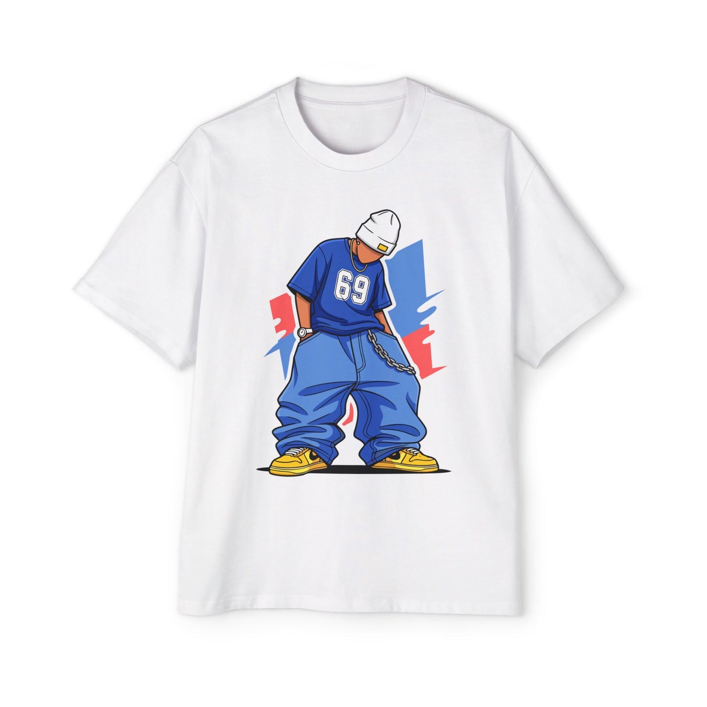 Stylish Urban Graphic Tee for Men | Casual Streetwear, Oversized T-Shirt, Hip Hop Fashion, Everyday Wear, Gift for Trendsetters - Maklenn