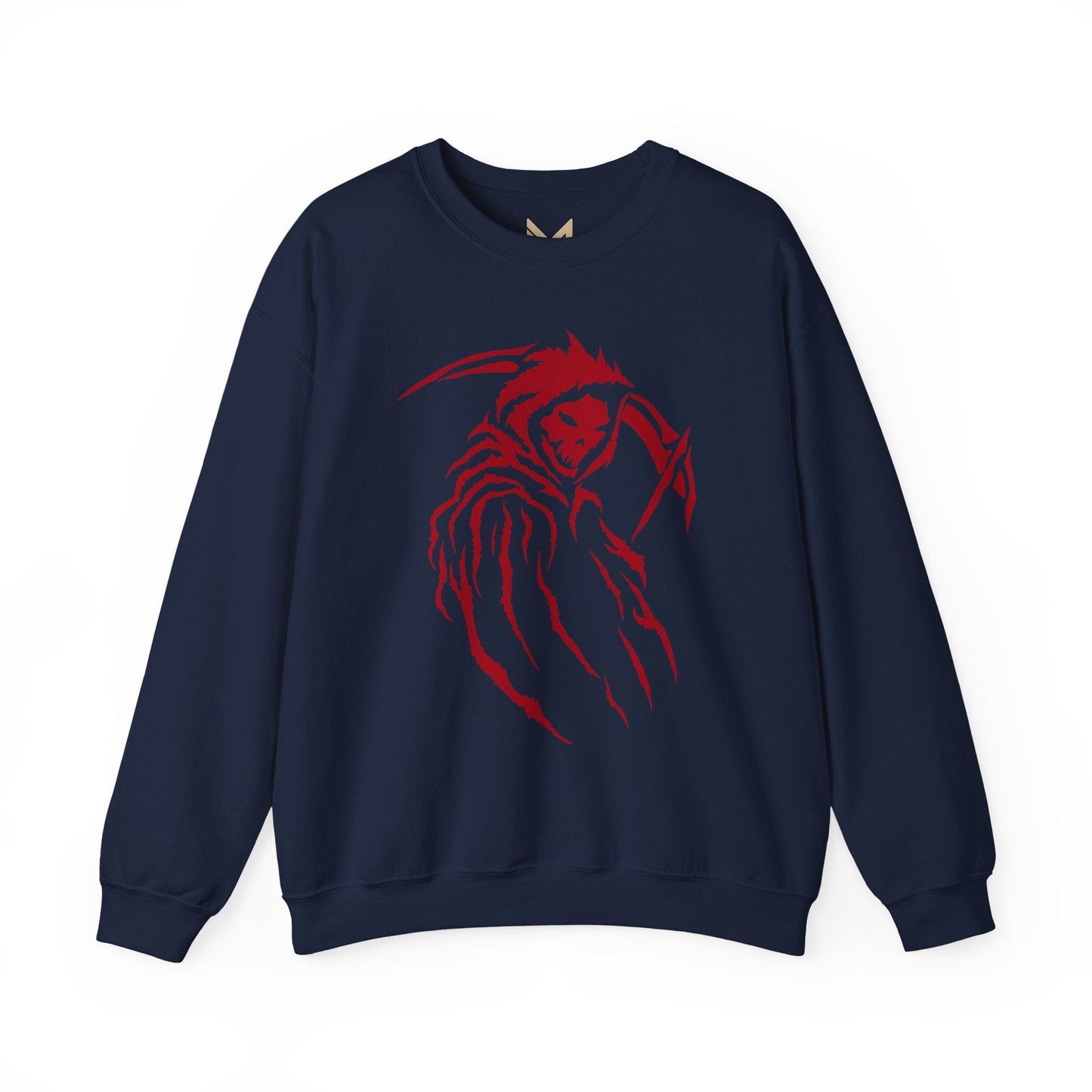 Grim Reaper Crewneck Sweatshirt | Unisex Cozy Pullover, Halloween Sweatshirt, Horror Aesthetic Apparel, Gift for Fans - Maklenn