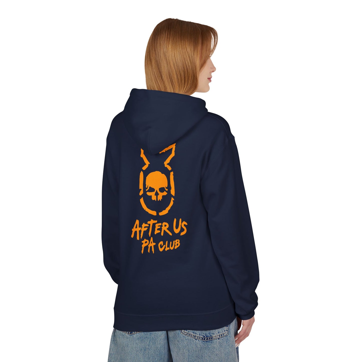 Edgy Unisex Fleece Hoodie - After Us PA Club, Casual Streetwear, Gift for Music Lovers, Home Lounge Wear, Unique Graphic Design Printify